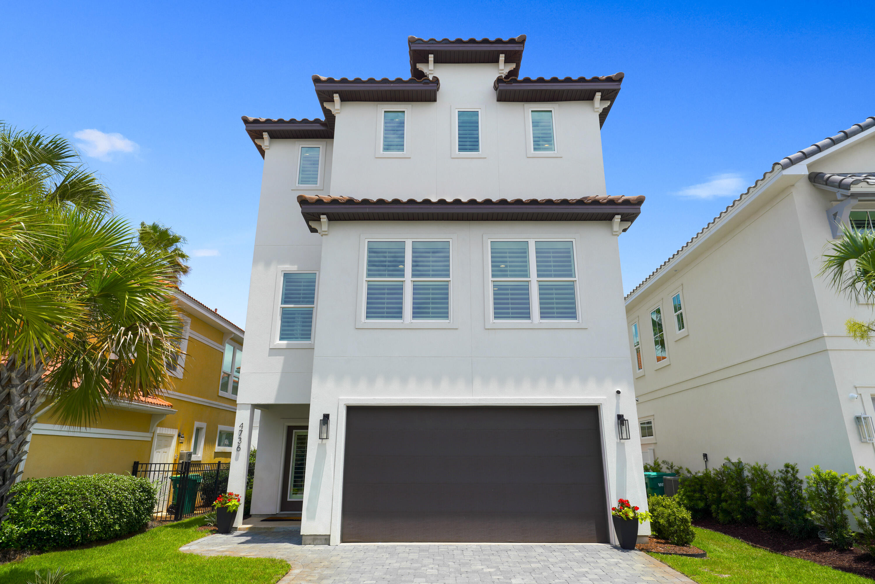Mediterranean-inspired design meets modern, low-maintenance living in this newly built three-story home featuring 3 bedrooms and 3.5 baths. Bright, open living spaces flow seamlessly from the kitchen to the dining and living areas, creating an ideal layout for entertaining and everyday comfort. The chef's kitchen showcases quartz countertops, a premium GE Profile appliance package, and quality finishes throughout. Over $20,000 in custom California shutters add timeless style, privacy, and elegance to the home. A two-car garage and additional parking provide convenience for owners and guests alike.

Ideally located in the desirable Calusa Bay community between the prestigious Regatta Bay and Emerald Bay golf communities, this home offers a prime Destin location just 0.8 miles from the beach with convenient beachfront access nearby. Residents enjoy access to the community pool and are only minutes from Destin's renowned restaurants, shopping, entertainment, and the Emerald Coast's white-sand beaches. Perfect as a primary residence or second home!