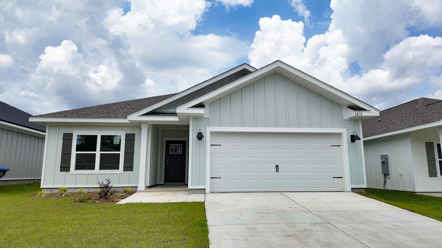 Marlin Place Community offers community pool, pavilion, sand volleyball ct., cornhole area & streetlights. The ''WALKER'' model is a new floorplan, 9-foot ceilings, built-in lighting and a fabulous open layout for relaxed living, 3 bedrooms, 2 bathrooms, 2-car garage, & the 'Smart Home Connect' System with convenient Smart Home devices you will love. Spacious Great Room & dining area is open to the kitchen & lots of windows for natural lighting. The well-designed open kitchen includes stainless steel appliances, a smooth-top range, built-in microwave, gorgeous quartz countertops, quiet dishwasher, corner pantry, island bar, eye-catching wood-look flooring, & plush carpet in the bedrooms. ALL LISTING pictures, colors, features, and size may vary. Square footages are approximate.