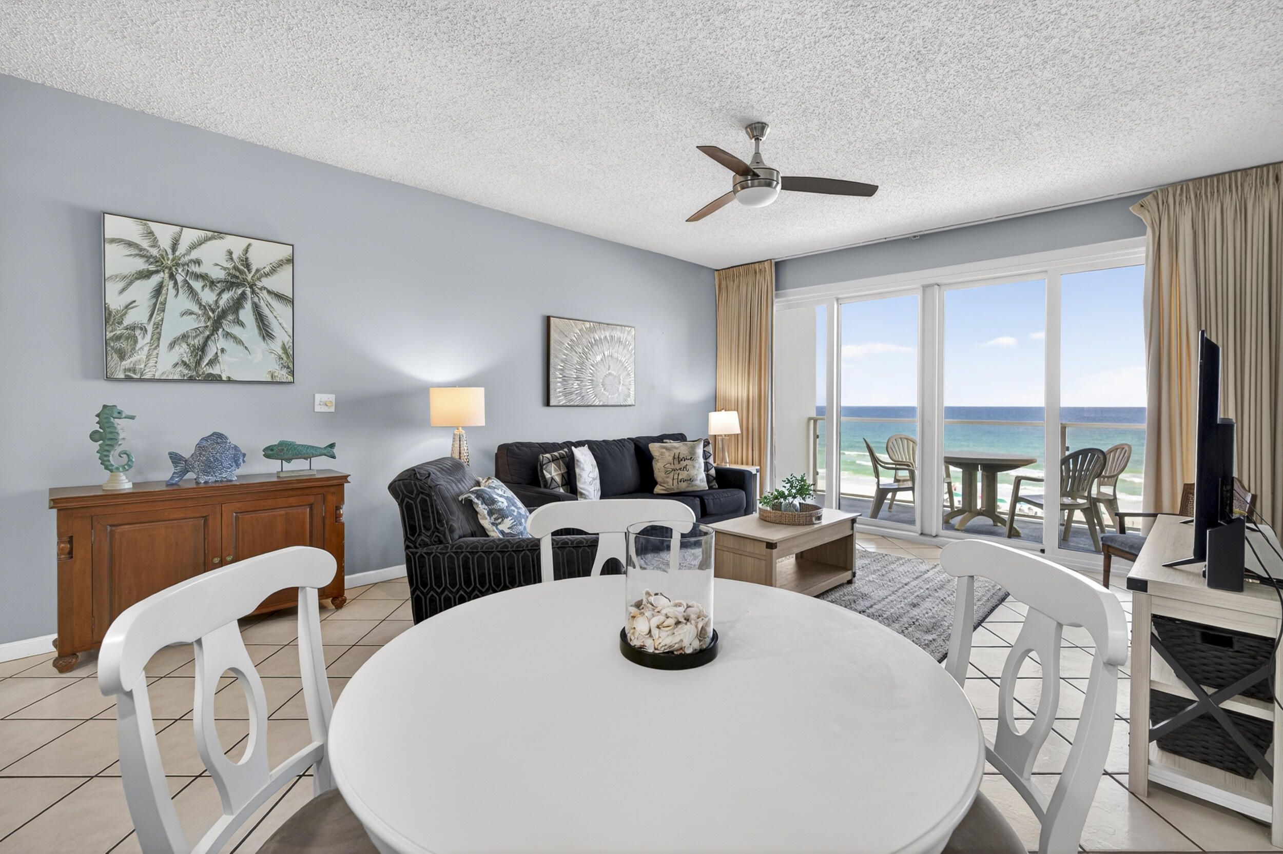 RARE OPPORTUNITY! ONE DEEDED PARKING SPACE IN THE GARAGE located right by the elevator--about as convenient as it gets.

This beautifully maintained 2-bedroom, 2-bath condo is located in the highly desirable Sterling Sands, just minutes from shopping, dining, and entertainment. Situated on the 5th floor, the unit offers stunning Gulf views and overlooks the property's private beach. Glass balcony railings maximize the breathtaking, unobstructed views of the emerald waters and sugar-white sand.

The open-concept kitchen and living area create the perfect space for entertaining while enjoying the spectacular Gulf backdrop. Recent updates include new windows and sliding glass doors, as well as a new dishwasher, refrigerator, and stove (2026). As of June 1st YTD 2026 $36,075 !

Sterling Sands features 460 feet of pristine beachfront, seasonal beach service, a Gulf-front pool and hot tub, fitness center, grilling area, and beautifully maintained grounds.

Whether you're looking for a vacation retreat, second home, or income-producing property, this condo presents an EXCELLENT INVESTMENT OPPORTUNITY with strong rental potential.
