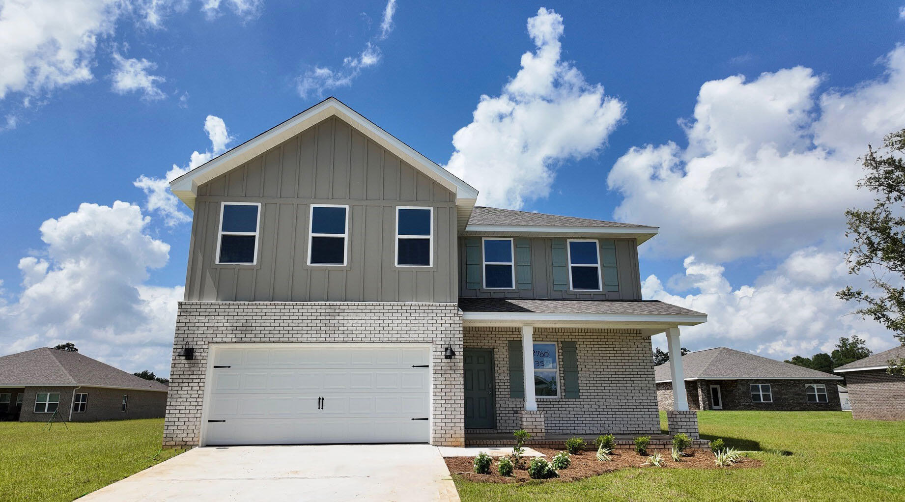 Welcome to the Belfort Plan, at Plantation Woods, our new home community in Milton, FL. Just under 2,400 square feet, this beautiful two- story home offers 4-bedrooms with 2.5-bathrooms, a 2-car garage, and a seamless open layout. The kitchen, living room & dining area flow together for relaxed living. Open kitchen features: all stainless-steel appliances, pantry, Quartz kitchen countertops, nice island, smooth-top range, built in microwave & quiet dishwasher. Bedroom 1 on the first floor offers a spacious walk-in closet, & adjoining bath has a double vanity, large shower, linen, and water closet. This highly desirable home comes standard with a Smart Home Technology package with several Smart devices for your convenience. Hurricane fabric window and door protection is standard. ALL LISTING pictures, colors, features, and size may vary. Square footages are approximate.