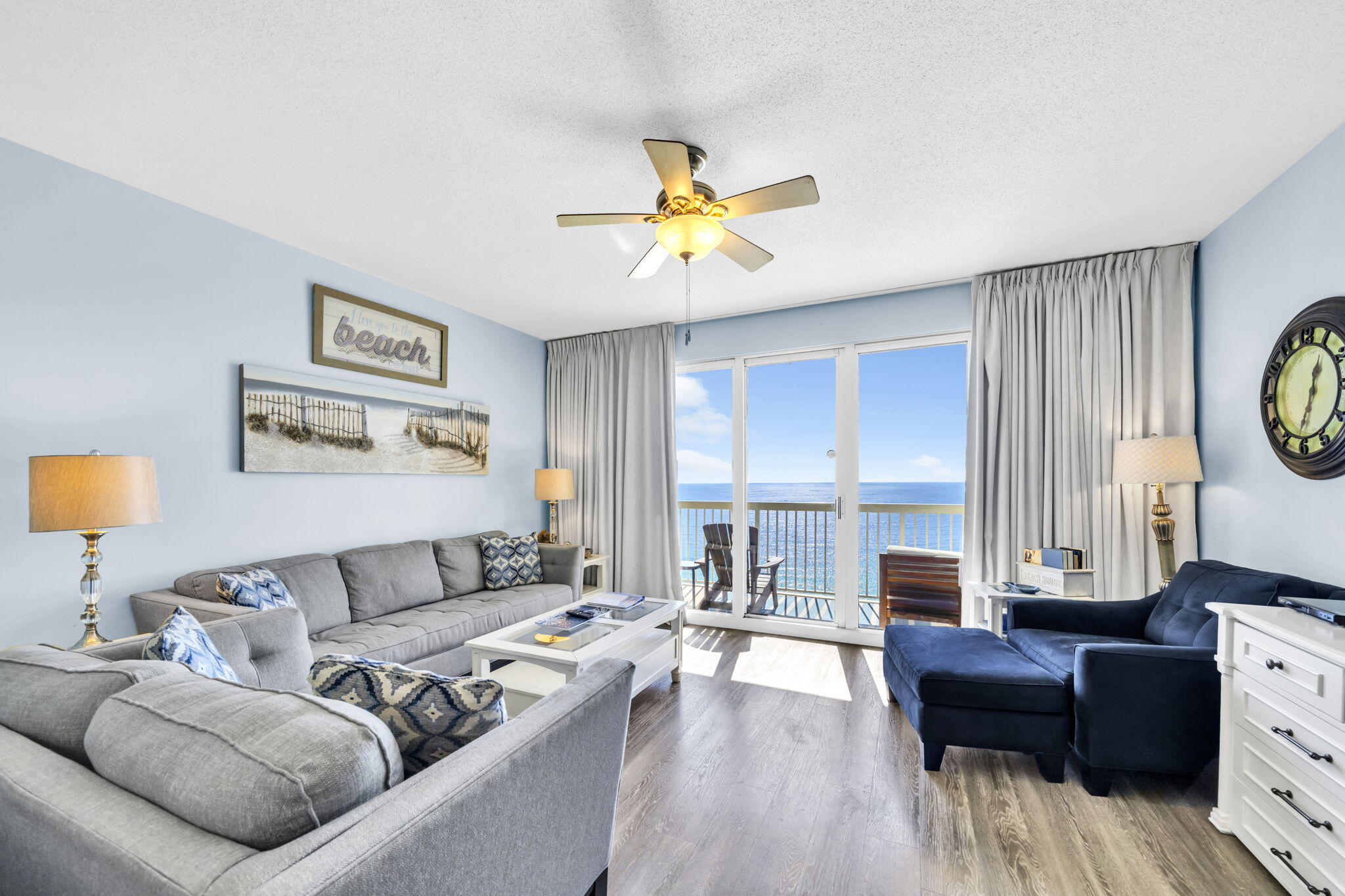 Fully Furnished Gulf-Front Condo with Stunning Views

Welcome to Unit 1904 at 5115 Gulf Drive, an immaculate 1-bedroom, 2-bath luxury condo perfectly situated on the sugar-white sands of Panama City Beach. This turnkey, fully furnished residence offers breathtaking floor-to-ceiling Gulf views, modern finishes, and resort-style amenities—ideal as a vacation home, full-time residence, or income-producing rental.

Step inside to find an open-concept layout with hardwood floors throughout, a spacious living area, gourmet kitchen featuring quartz countertops and stainless-steel appliances, and a private balcony perfect for enjoying spectacular sunsets over the Gulf of Mexico. The primary suite offers comfort and style with ensuite bath and direct balcony access, while the second full bathroom adds convenience for guests.
Enjoy the best of coastal living with world-class amenities, such as the sparkling Gulf-front pool & hot tub, fitness center and owner's lounge and private beach access!!

Located just minutes from St. Andrews State Park, local dining, shopping, and entertainment, this condo truly has it all.

Don't miss your chance to own a piece of paradiseschedule your private showing today!