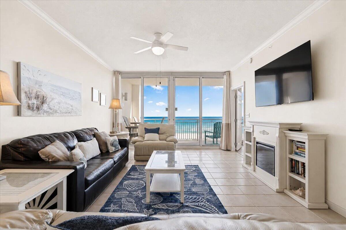 FRESH PAINT JOB! Wake up to the sights and sounds of Navarre Beach in this income-producing Gulf-front condo. This spacious 2-bedroom, 2-bath unit features a luxurious primary suite overlooking the Gulf. Imagine enjoying your morning coffee with panoramic water views right from your bed. The primary bath offers a whirlpool tub, separate walk-in shower, and spa-like tranquility. A second bedroom provides privacy and comfort for guests or extended family.
The updated kitchen features granite countertops and new appliances, perfect for preparing meals and entertaining after a day at the beach. This condo is being sold fully furnished and turn-key ready, including brand-new outdoor patio furniture--perfect for sunset cocktails or relaxing beach mornings. over 50K rental income, 2021 HVAC. Resort-Style Amenities Include:
Gulf-front heated pool and hot tub, fitness center, community room, direct beach access, EV charging station, green space & grills, pet friendly.  Excellent potential as a second home or investment property
Beach Service paid for through the year!
Whether you're looking for a private coastal retreat or a proven income-producing property, this Gulf-front condo checks all the boxes. Schedule your private showing today and experience the views and coastal lifestyle for yourself.