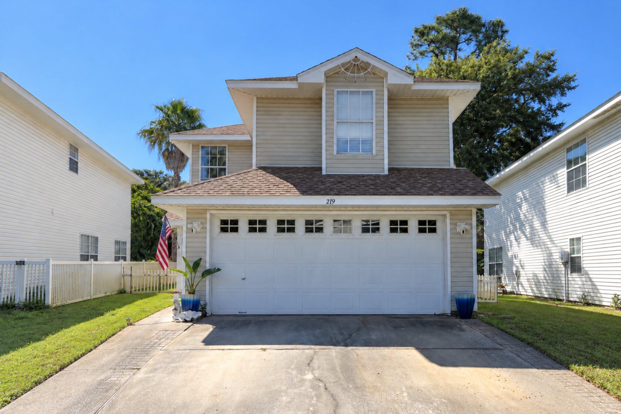 Rare opportunity to own a single-family home in the heart of Destin for under $400,000! This well-maintained 3-bedroom, 2.5-bath home in Twin Lakes offers an excellent combination of location, updates, outdoor living, and value.

Inside, you'll find quartz countertops in the kitchen and all bathrooms, plus luxury vinyl plank flooring throughout the main level and both upstairs bathrooms. Major updates include a new roof in 2019, HVAC in 2018, and water heater in 2020. Additional features include a Culligan water softener, Nest thermostat, keyless entry, Ring security system, and a spacious two-car garage.

Enjoy Florida living from the large, fully screened-in back porch overlooking a beautifully manicured, well-landscaped, fenced backyard that provides privacy and plenty of space to have the dogs running around, kids playing, relaxing, entertaining, or gardening.

The central Destin location puts you just minutes from the sugar-white sand beaches, Destin Commons, shopping, dining, entertainment, parks, and many of the area's most popular attractions.

With its combination of updates, garage space, outdoor living, fenced backyard, and convenient location, this home is a rare find at this price point in Destin and deserves a closer look in person because this home will not disappoint. .