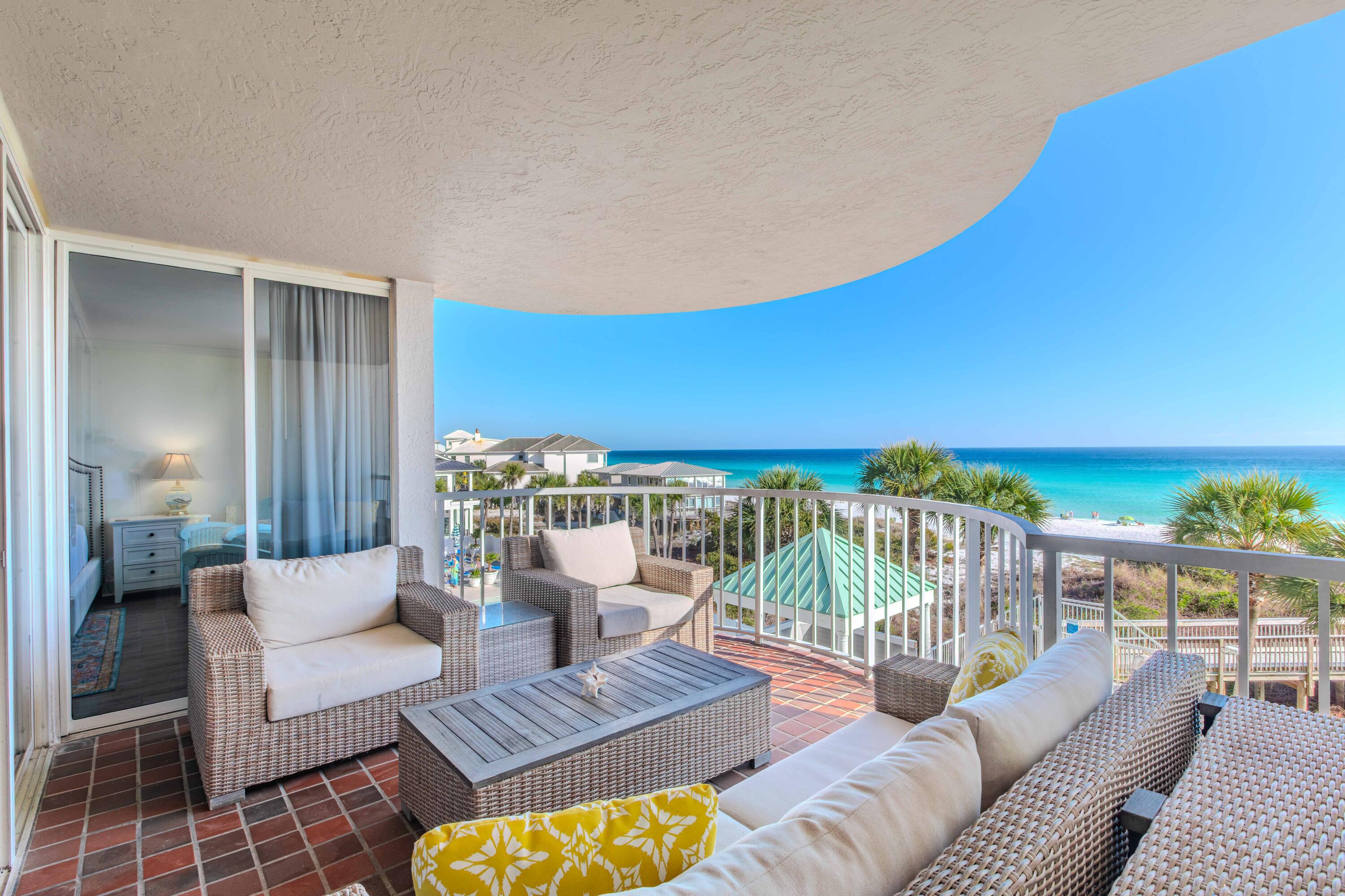 ***BRAND NEW HVAC SYSTEM JUST INSTALLED*** Hidden Dunes Beach & Tennis Resort is a 27-acre Gated Beachfront Community with 24-hour security and luxury amenities - perfectly situated between Destin & 30A. Hidden Dunes' Gulfside building underwent a major renovation in 2020 & has passed its Phase One Milestone Inspection. Gulfside sits directly on the resort's private beachfront with Unit A305 offering that perfect ''sweet spot'' elevation: high enough for sweeping views of the white sands & emerald gulf waters, but low enough to feel connected to the resort's lush landscaping & pool. Unit A305 conveys completely furnished & turnkey with a gulf front master & expansive lanai.  EXCLUSIVE AMENITIES enjoyed by Gulfside Owners & guest include a private beachfront heated pool, hot tub & a kiddie pool. Gulfside Tower features a fully equipped fitness center, gated beach walkover, seasonal beach service, EV charging stations & covered garage parking. The building is also pet-friendly for owners.  Throughout the resort there are lighted pathways, fountains and beautiful landscaping.  COMMUNITY AMENITIES include: Seasonal tram service throughout the resort, Rubico clay tennis and pickleball courts, a staffed pro-shop organizing lessons and tournaments, a playground and basketball courts, horseshoe pits, fishing lake, outdoor grills and multiple heated pools, kiddie pools and hot tubs. Hidden Dunes is centrally located - shopping at Silver Sands Outlet Mall, golf, dining & ADVENTURES!!