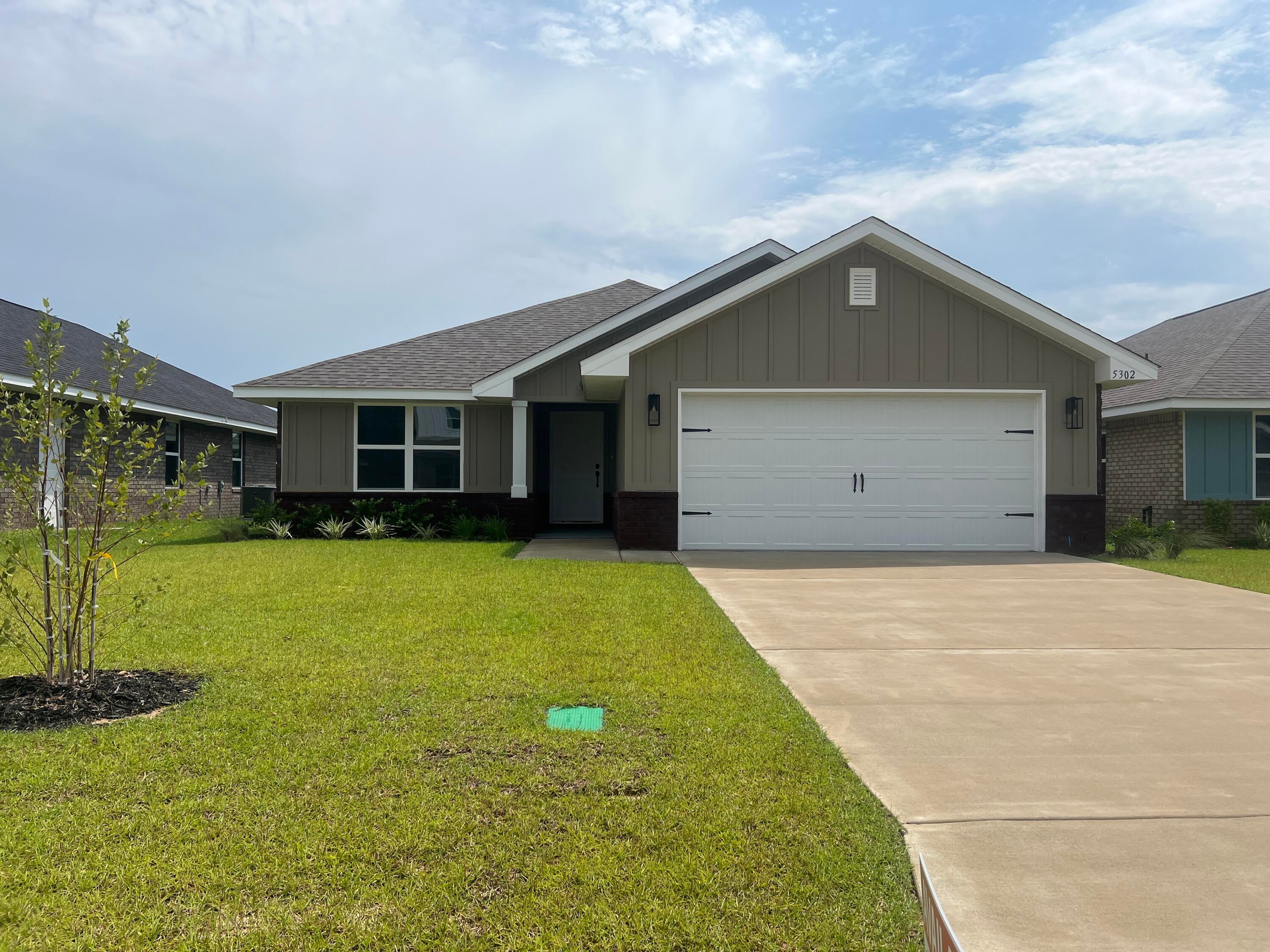 Welcome to HIDDEN PINES by Adams Homes. Located just 30 minutes to Navarre Beach, with close proximity to schools, shopping and much more. This home is 3-sided brick with Hardi design front, 2 car automatic garage, sprinklers with timer, and a sodded yard with a landscaping package. Some upgrades that are being added to this home include granite/quartz countertops in kitchen and bathrooms, Puretec LVP flooring everywhere with carpet only in bedrooms, craftsman style elevation, garden tub and separate tiled shower in the master bathroom.