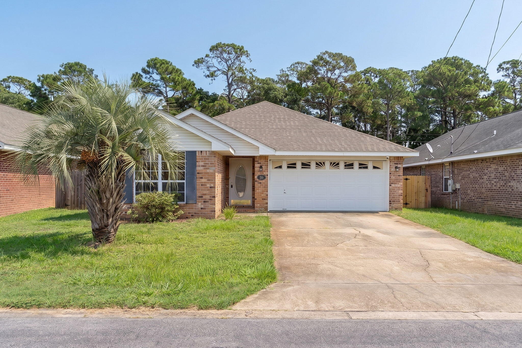 Welcome to 434 Pristine Water Lane! This freshly painted, all-brick, three-bedroom home sits in an established Mary Esther neighborhood, approximately three miles from Hurlburt Field and convenient to Eglin AFB, shopping, and the Emerald Coast's beaches.

The entry opens to two bedrooms and a full bath, then leads into a spacious living room with a vaulted ceiling. The bright kitchen features an island and a window over the sink, with an adjoining dining area that opens to the backyard. Outside, enjoy a privacy fence and a concrete patio with room to grill. The separate primary suite offers a comfortable retreat. Schedule your showing today!
