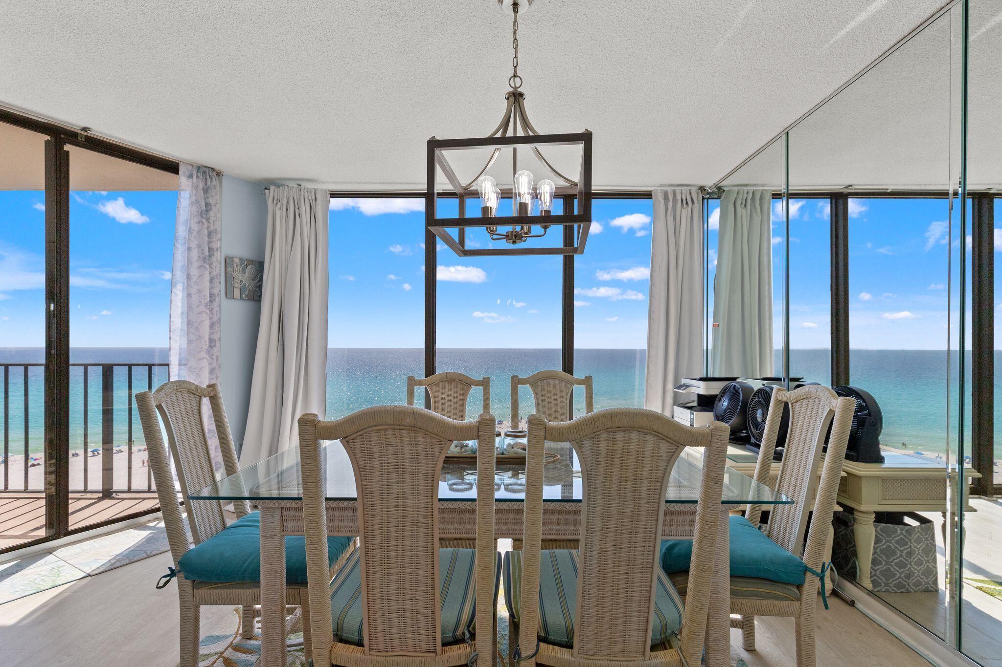 Welcome to Edgewater Tower 1-901, a beautiful 9th-floor corner residence in the prestigious Tower I at Edgewater Beach & Golf Resort. This spacious 3-bedroom, 3-bathroom retreat perfectly captures the essence of the Emerald Coast. Whether you are seeking a high-performing investment property or a luxurious private sanctuary, this ''01'' floor plan is one of the most coveted layouts on the beach. Edgewater 1-901 features an open-concept living and dining area that flows seamlessly onto a massive wraparound balcony. Each of the three oversized bedrooms serves as a private oasis, with the master suite offering direct balcony access and en-suite bath. As part of Panama City Beach's only full-service resort, Edgewater owners and guests enjoy unparalleled amenities. The Lagoon Pool: 11,500 square feet of tropical paradise with waterfalls and islands. Active Lifestyle: A 10-court tennis complex, pickleball, shuffleboard, and a 9-hole executive golf course. Convenience: On-site dining at Ocean's Bar & Grill, a fitness center, Starbucks, and 24/7 gated security. Situated just steps from the sand and minutes from the area's best shopping and dining, Unit 1-901 offers the ultimate blend of luxury, comfort, and rental potential. *Buyer to verify all measurements if deemed important.