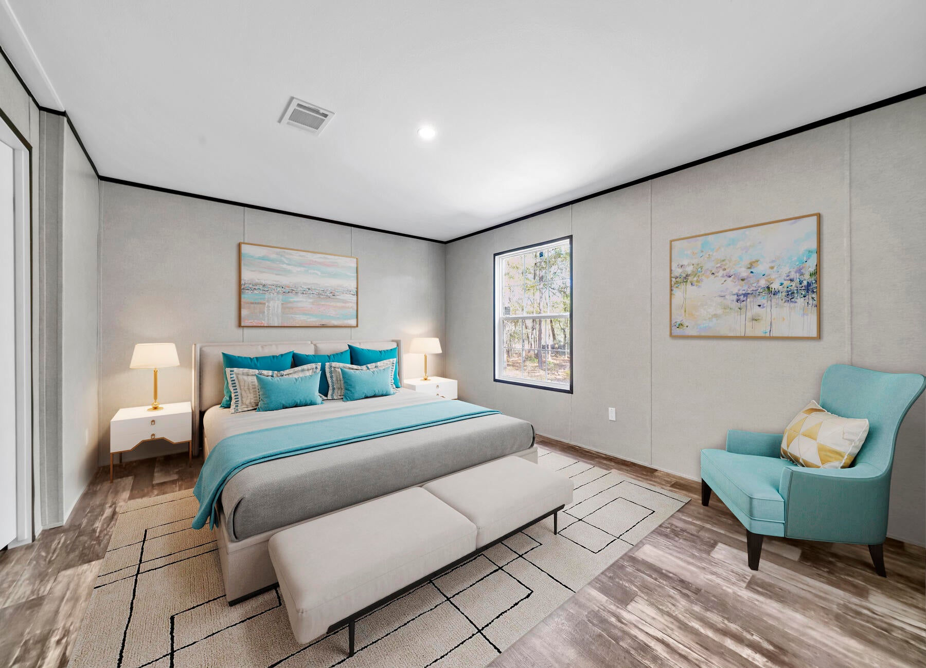 Welcome to Turkey Creek Woodlands! Seller is paying closing costs up to $12,000!  Home warranty is included! The lots are over 1 ACRE! A large custom covered porch adorns this NEW never lived in 2023 Champion Prime home! This 4/2 top-of-the-line home comes with a modern, open-concept floor plan with 1,813 square feet of living space. This estate size family home features spacious living room,family size dining area and beautiful well equipped kitchen, large family room, privately located master bedroom with glamorous ensuite bath, three king size guest bedrooms with lots of walk-in closet space and roomy second bathroom. Save thousands on utility bills with a well and septic tank! Conveniently located within 30 minutes to most of the military bases and Crestview/DeFuniak! Call today!