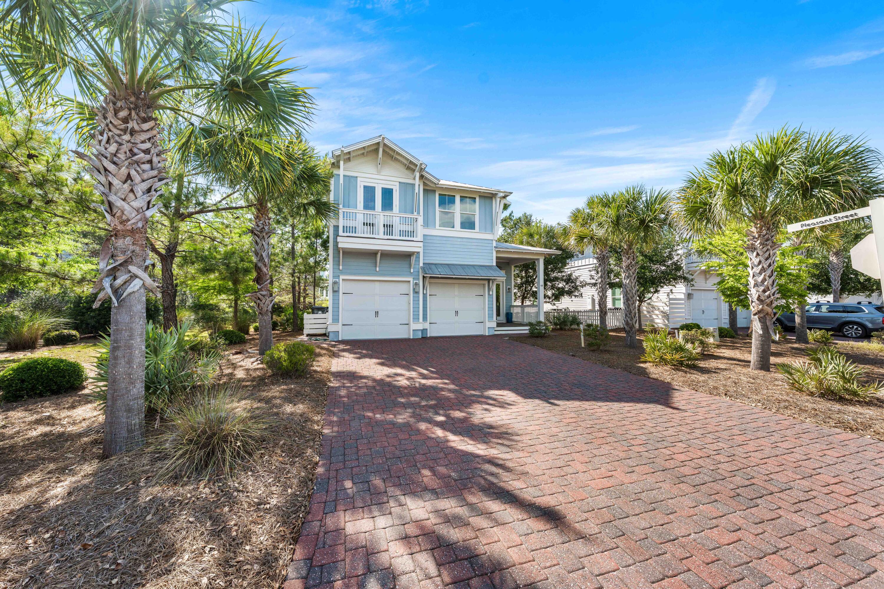 Stunning coastal luxury residence professionally decorated sold fully furnished with 4-bedroom 4-bath with over 3,100 square feet, built in 2017, extra-large private driveway and 2-car garage, large private lot. Perfect for investors seeking high returns, on a spacious private fully furnished home. Loaded with upgrades soaring ceilings, hardwood floors, custom cabinets, 10-ft ceilings, 8-ft doors, crown molding, hurricane impact doors and windows. Large center island, stainless appliances, gas cooktop, custom backsplash, large pantry. Spacious second floor master bedroom with spa-like suite. Three guest bedrooms & two full baths with tiled showers on the second level.  Fantastic location in Prominence on the desirable South side. With a highly coveted location on 30A's East end.