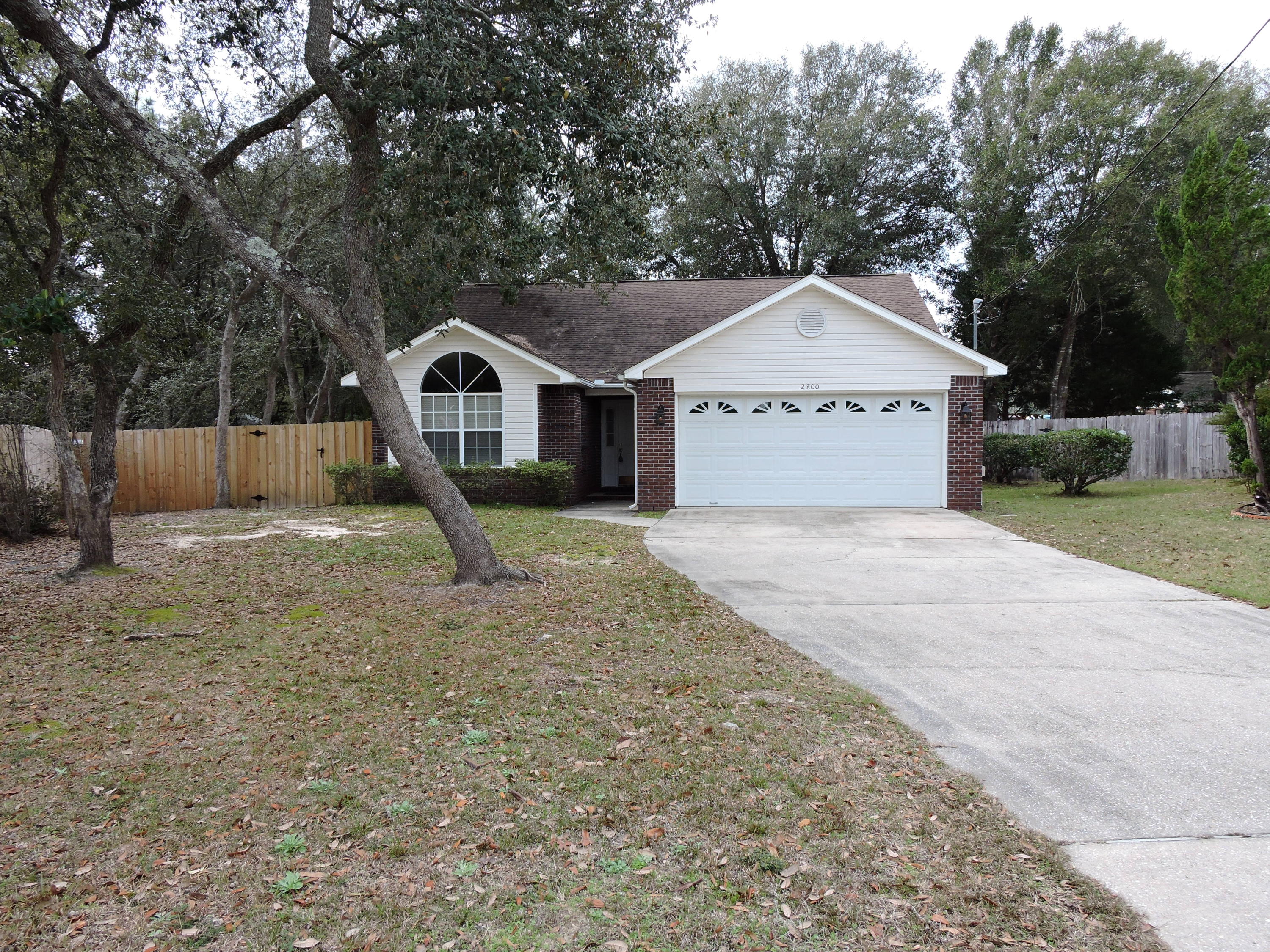 Available Now! Great Neighborhood and desirable South of I-10 location for commute to Eglin/7th Group/Duke field. Quiet cul-de-sac living with large oak trees for plenty of shade Freshly painted throughout.  .Large hallway leading to living room w/cathedral ceiling and arched window on left, garage on right and straight to large remodeled kitchen & dining area! Top of the line appliances, cabinets, granite countertops, french doors leading to large patio and back yard. Oak trees, garden area! The hall bath has separate vanity area which is very nice to have with company or children!! Wonderful master suite!! The owner used the old cabinets that came out of kitchen to good use- some over washer & dryer and the rest in the garage--so you have plenty of storage. Schedule your showing today!