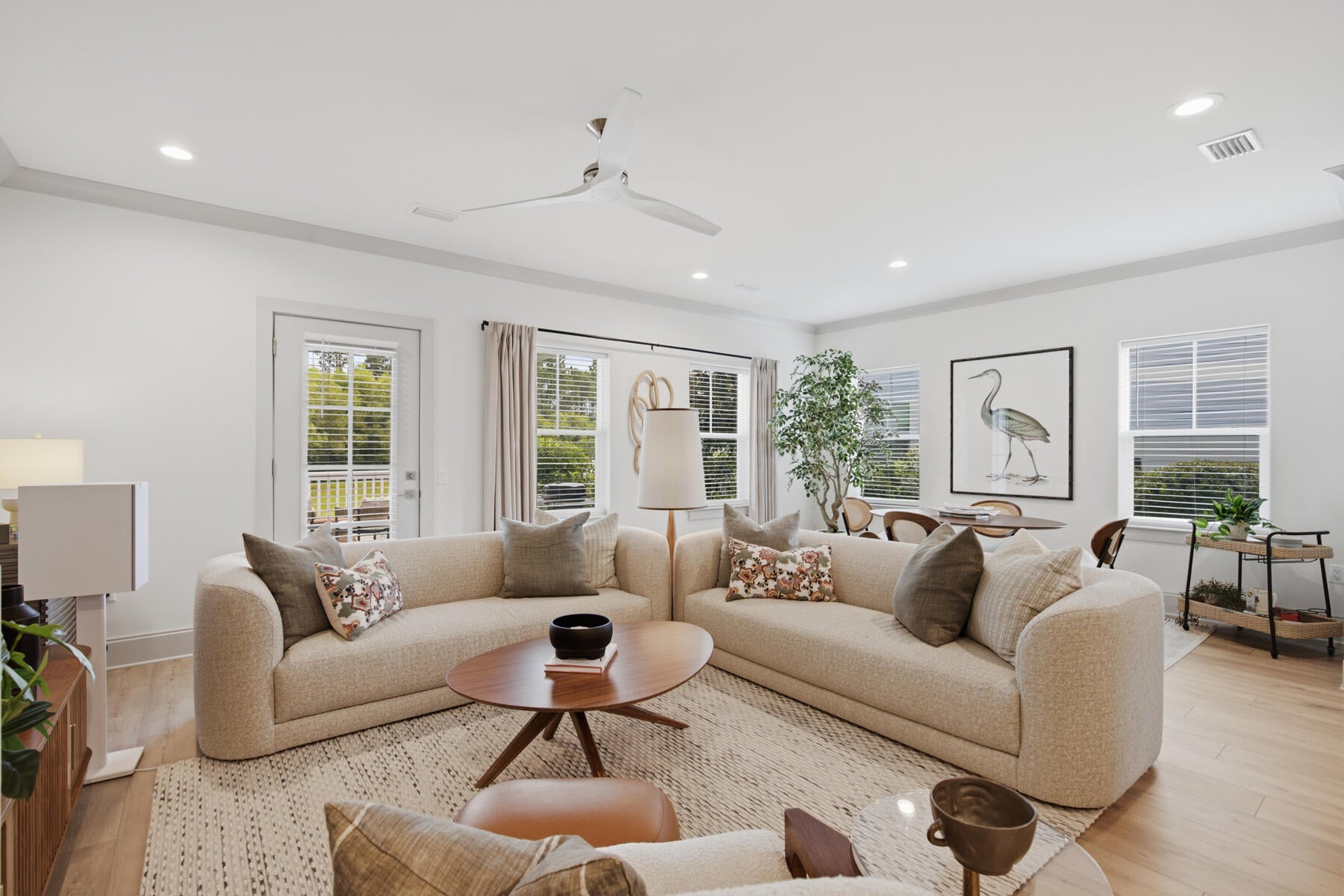 OFFERED FULLY FURNISHED WITH OVER $40,000 OF NEW FURNITURE! Welcome to Watersound Villas on the Fairway and this beautifully designed townhome in the highly sought-after Watersound Origins community! This stunning 2-story residence features 3 bedrooms, 2.5 baths, and a 1-car garage with a very functional and beautifully designed floor plan. This unique Villa is the ONLY end unit available on the market today with extra windows that provide a higher level of natural lighting, a spacious side yard and an extra level of privacy. And to top it off, this Villa is situated on a quiet cul-de-sac with no through traffic and a huge green space in the front with amazing nature views with breathtaking sunsets on the private rear patio. This one-of-a-kind Villa is in the PERFECT location only a block north from the lively Watersound Town Center featuring shops, restaurants, a pavilion, and abundant green space, all just moments away. And to the south is a walking/biking path that is a short walk to the golf course, community pool, nature trails, clubhouse, workout facility, tennis courts, and pickleball courts.

Inside, the open-concept first floor boasts stylish flooring throughout, a spacious island kitchen with Quartz countertops, a sleek glass cooktop with oven, microwave and a refrigerator. As an added bonus, crown molding is included throughout the entire Villa as well as custom blinds on every window. Upstairs, the spacious owner's suite is complemented by two additional bedrooms and beautifully appointed full baths. The washer and dryer are also included in a separate laundry room conveniently located close to all 3 bedrooms.

Don't miss this opportunity to own this unique slice of paradise in the beautiful Watersound Origins community!