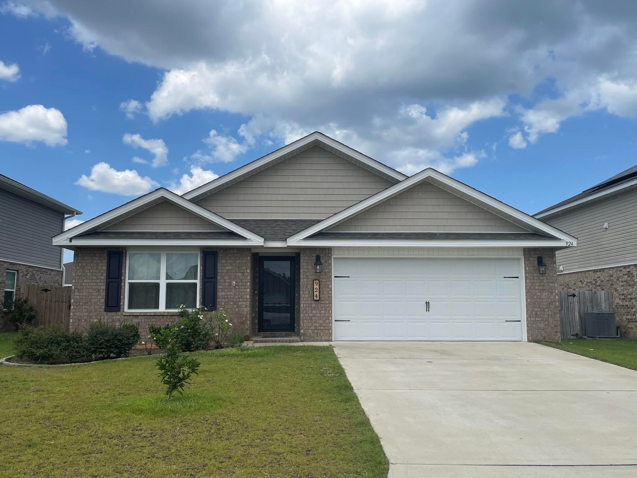 Great one-story floor plan featuring 4 bedrooms, 2 baths, covered back porch & 2 car garage. The open kitchen features an island, stainless appliances, granite countertop and dining area. The primary suite is tucked back for privacy, and the bath features a separate shower, walk in closet, and dual sinks. The three additional bedrooms, additional bath & laundry are located near the front of the home. Out back is a covered back porch and privacy fenced yard. Enjoy the community amenities, pool, playground, and dog park.