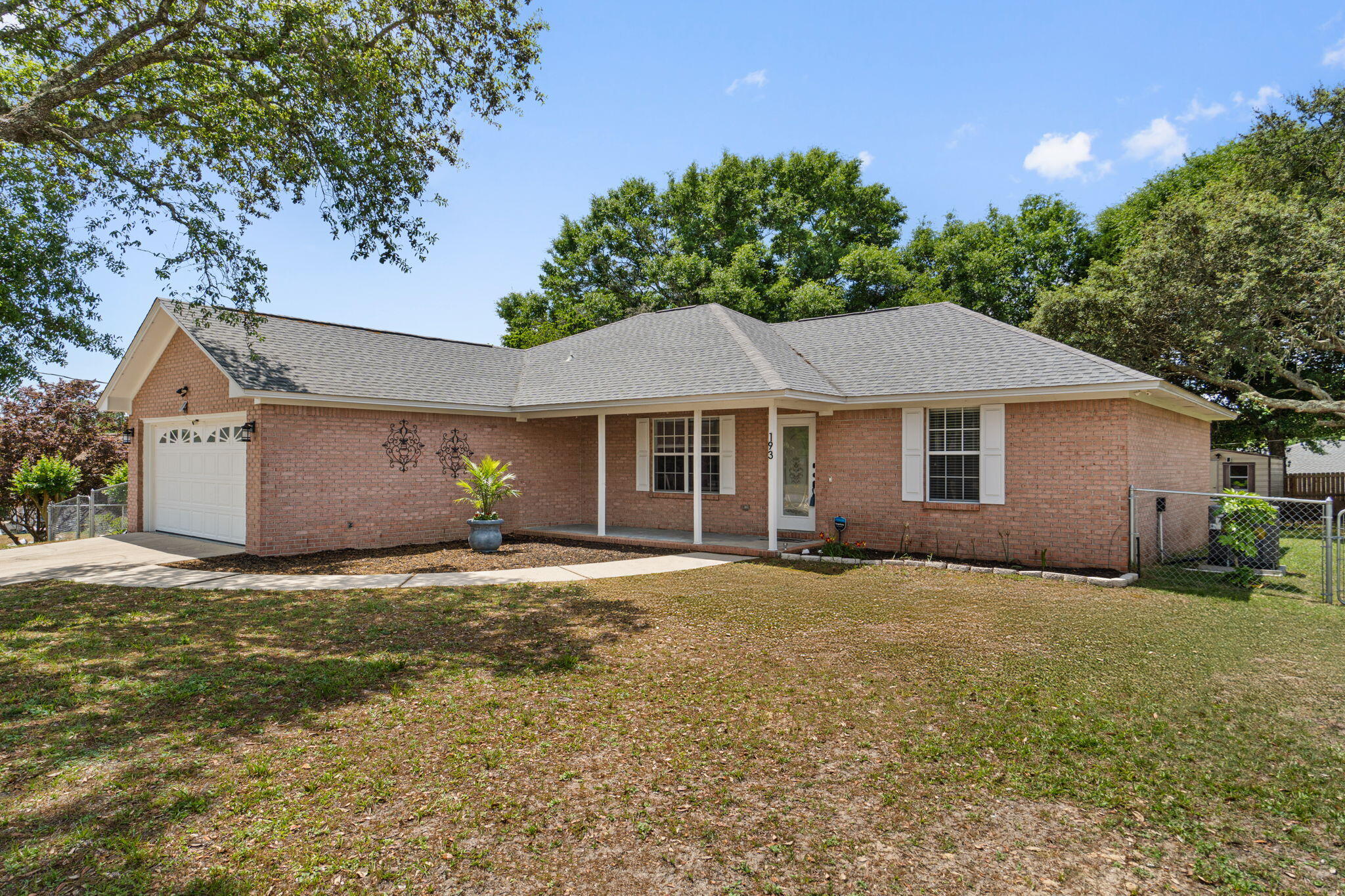 Motivated seller offering up to $6,000 in buyer concessions with acceptable offer. Major updates include roof (2021) and HVAC (2023). Located in South Crestview with no HOA and quick access to I-10.  This well-maintained 3-bed, 2-bath home offers approx. 1,796 sq ft on a 0.3-acre lot with a versatile bonus room for office or flex space. Split floor plan, fresh interior paint, updated flooring in main areas, and newer appliances (fridge & range ~2 years). Enjoy a screened-in porch overlooking a fully fenced backyard with two storage sheds. Approx. 7 miles to Duke Field, 18 to Eglin AFB, and 21 to Hurlburt Field. Schedule your showing today.