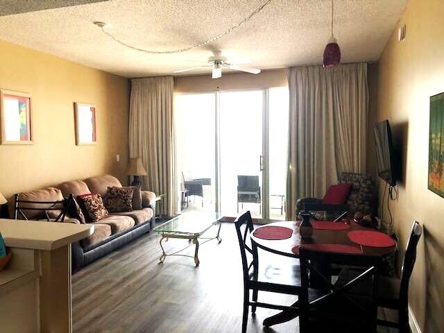 Priced to sell! Sixth Floor condo with beach views in every direction.  Decorated in a coastal theme throughout. New refrigerator recently added. This one bedroom at Majestic Sun is one of the best year-round rentals.
Located in Seascape the property offers golfing, pickle ball, and tennis. Majestic Sun has state of the art fitness center as well as indoor-outdoor pool.