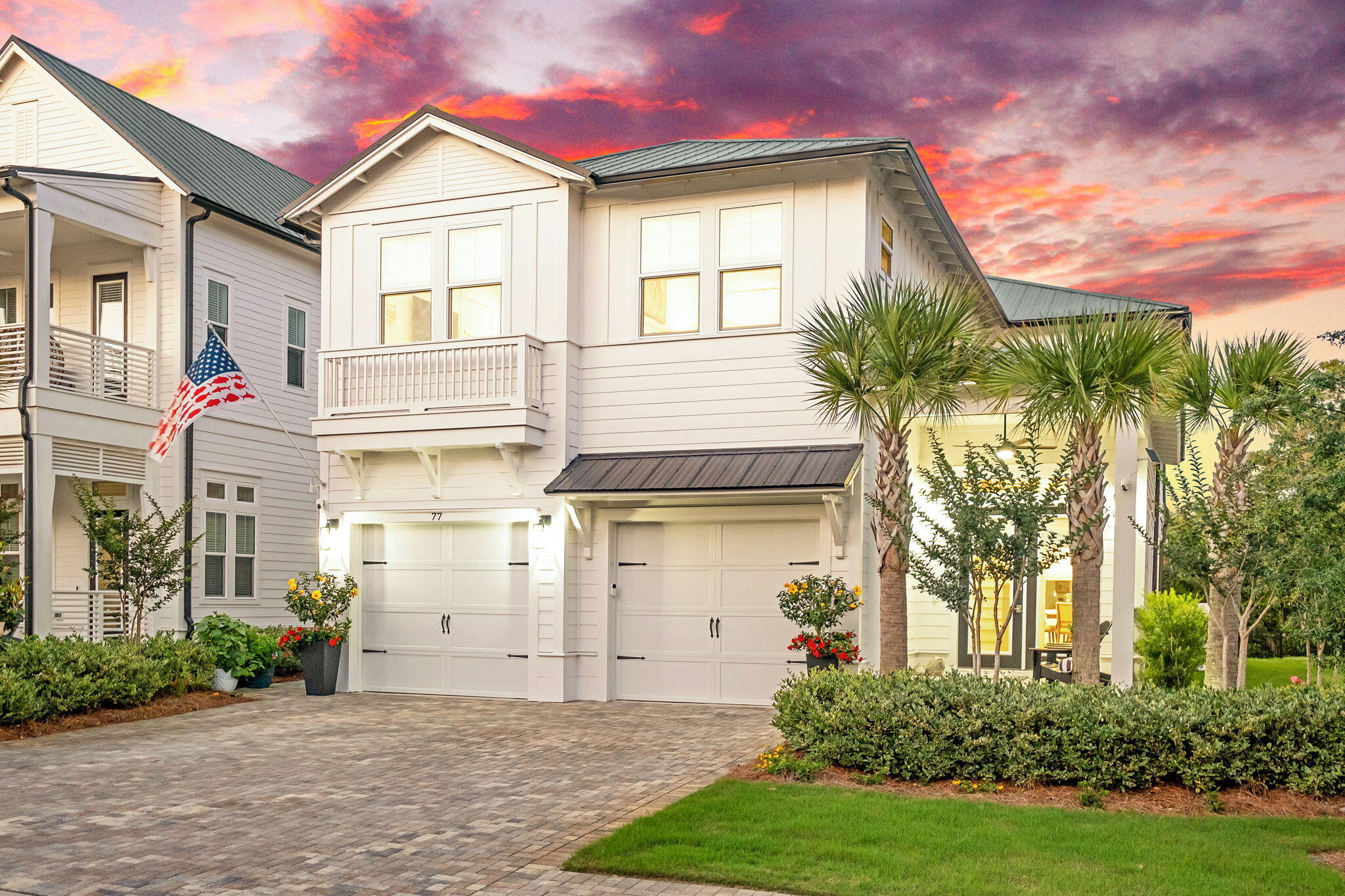 Located in the gated community of Bluewater Landing along the south side of 30A West, 77 Seaboard Lane delivers a rare combination of scale, quality, and proximity to the Gulf just minutes from the sugar-white sand beaches of Blue Mountain Beach. Designed with a clean coastal aesthetic and built for effortless living, this newer construction home offers the flexibility and comfort today's buyers are searching for, whether as a primary residence, second home, or high-performing vacation rental. Inside, the home immediately sets itself apart with bright, open living spaces, soaring ten-foot ceilings, eight-foot solid-core doors, and refined architectural details that create a polished yet relaxed atmosphere throughout. The main living area flows seamlessly into a chef-inspired kitchen designed for both entertaining and everyday use, complete with an oversized island, premium finishes, a pot filler, abundant storage, and generous space to gather with family and guests.

Spanning approximately 3,194 square feet of living space and nearly 4,000 square feet under roof, the residence features four bedrooms, three full baths, and one half bath across a highly functional layout designed to maximize livability. The additional bonus space offers endless versatility with room for a bunk suite, media room, office, fitness area, or secondary lounge depending on your needs. Bathrooms are finished with tiled showers, frameless glass enclosures, and elevated coastal finishes that carry a consistent sense of quality throughout the home. A spacious two-car garage adds convenience and practicality rarely found this close to the beach.

Positioned just moments from multiple beach access points, owners are perfectly situated to enjoy the best of the 30A lifestyle, from locally loved restaurants and boutique shopping to scenic bike paths and the emerald-green waters of the Gulf. Blending timeless design, modern functionality, and an unbeatable location along 30A, 77 Seaboard Lane represents an exceptional opportunity to own in one of South Walton's most desirable coastal communities
