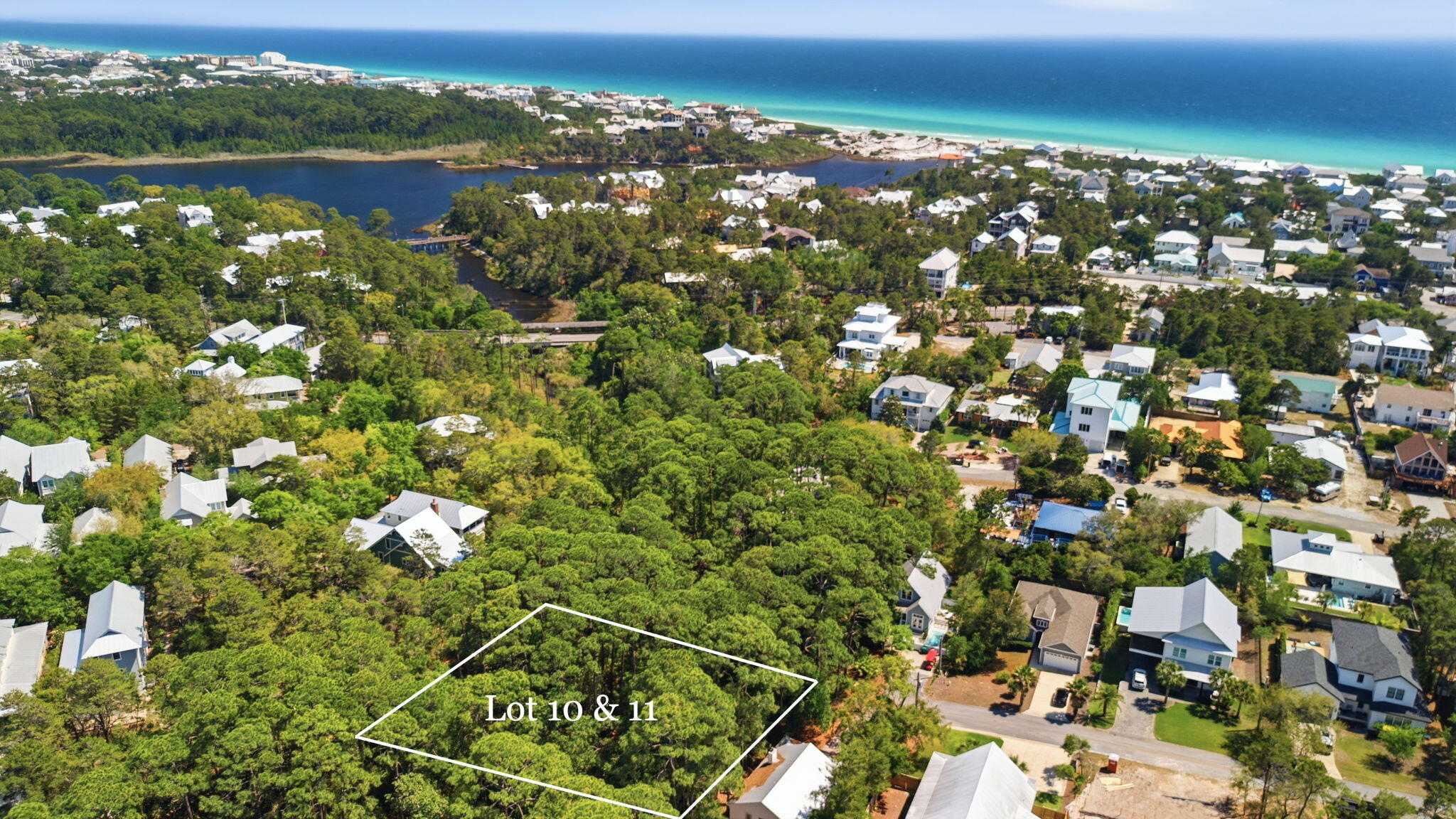 Rare 30A Developer Opportunity: Two Gulfview Heights Lots for the Price of One!
Unlock incredible value and equity in the highly coveted Gulfview Heights neighborhood. Nestled under a canopy of mature oaks at the quiet cul-de-sac end of East Bramble Street, Lots 10 & 11 offer a prime canvas for a savvy investor, builder, or visionary buyer looking to create a private 30A retreat.

Priced aggressively to reflect the development runway, this unique package deal is perfect for those who understand the immense upside of the 30A market.

Property Highlights & Potential:
Two Dynamic Lots: Lot 11 sits at the current end of Bramble Street, while Lot 10 backs up to the peaceful Forest Lakes Community.

Custom Architectural Potential: Due to the scenic natural elevation, Lot 10 is prime for a stunning coastal home built on risers--offering beautiful tree-canopy views and classic Florida character.

A True Nature Lover's Retreat: A small, meandering creek flows through the property, offering the potential for a gorgeous, private estate setting with a custom bridge or culvert crossing.

Developer Note & Due Diligence:
To bring these lots to their full potential, infrastructure development will be required. This project will require site clearing, proper grading, an approved culvert for the creek crossing, and an extension of Bramble Street for direct vehicular access. Preliminary seller notes indicate Lot 11 contains wetlands, while Lot 10 enjoys minimal coverage, making wetland mitigation and environmental permitting part of the development process.

Opportunities to acquire multiple adjoining lots in Gulfview Heights at this price point are nearly non-existent. Bring your civil engineer, your builder, and your vision to capture major equity just moments from the sugar-white sands of 30A. All measurements and details are deemed to be accurate to the best of the sellers knowledge but should be verified by buyer if important. 

Contact your favorite real estate agent today to schedule a private showing and explore the possibilities!