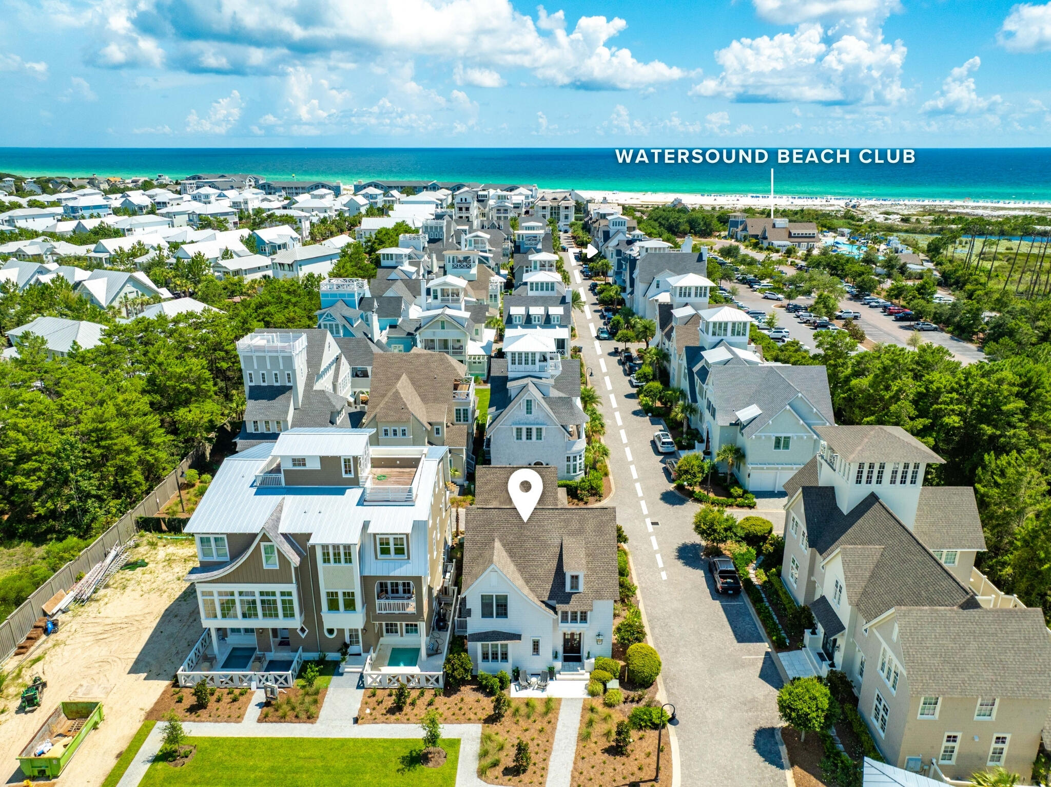 Rarely does a home become available that offers this level of exclusivity, luxury, and location along Scenic Highway 30A. Located within the private gated community of Grace Point and just steps from the permanent, deeded members-only private gate access to the Watersound Beach Club, this designer-furnished 4-bedroom, 4.5-bath residence with a 2-car garage presents the opportunity to own the only home of its floor plan and design within the community. Offering 3,456 square feet of thoughtfully custom designed indoor and outdoor living and entertaining space, including 2,582 square feet of heated and cooled living area, the home showcases exceptional architectural detail with custom millwork, shiplap walls, hardwood flooring, premium Wolf appliances, curated furnishings, designer lighting, Wi-Fi thermostats, remote-controlled blinds, and an outdoor entertaining area featuring a hot tub, fire pit, new Wolf outdoor grill, and an existing permit to add a private pool. Sold fully furnished and meticulously cared for with minimal owner usage, this exceptional residence nestled just south of 30A represents a truly one-of-a-kind offering in Grace Point. The open-concept living, dining, and kitchen spaces serve as the heart of the home, creating an inviting atmosphere for everyday living and effortless entertaining. The well-appointed kitchen features premium Wolf appliances, an oversized island, quartz countertops, shaker-style cabinetry, a classic subway tile backsplash, and generous storage, while the adjoining living area opens to the outdoor patio, where evenings are spent gathered around the fire pit, unwinding in the hot tub, or enjoying dinner from the new Wolf outdoor grill. A private first-floor guest suite with an ensuite bath offers added flexibility, while the second level is home to a beautifully appointed primary retreat complete with a morning coffee bar, spa-inspired bath, and spacious walk-in closet, along with two additional ensuite bedrooms, one featuring its own private balcony. Dual laundry rooms on both levels further enhance the home's everyday comfort and convenience. 

Grace Point is one of 30A's most sought-after gated communities, offering a private coastal setting with beautifully designed homes, peaceful surroundings, and an unmatched location directly along Scenic Highway 30A. Just steps from the Watersound Beach Club and minutes from Camp Creek, state park trails, Rosemary Beach, Alys Beach, Seaside, acclaimed dining, boutique shopping, and the Emerald Coast's renowned sugar-white beaches, the community places the very best of 30A within easy reach. Whether you're searching for a full-time residence or a luxury coastal retreat, 87 Grace Point Way offers a rare opportunity to own an exceptional home in one of 30A's most desirable communities.