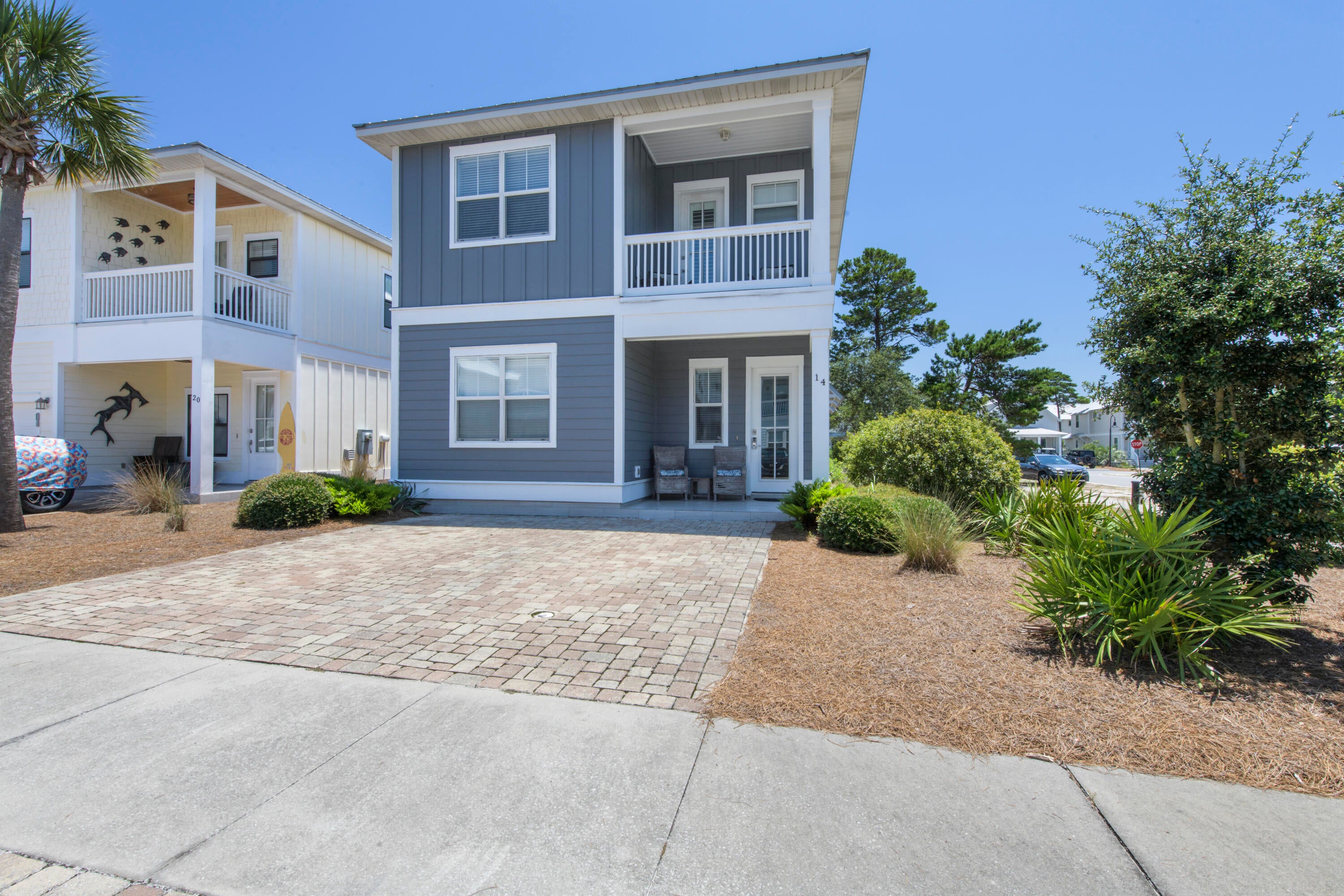 REDUCED!!   Gone Coastal is a beautiful 4 bedroom and 4.5 bathroom home located near the sugary sands of the Emerald Coast,  This home features 10 ft ceilings, wood/tile floors, custom kitchen and bathrooms.  There is a master suite downstairs and an additional master suite upstairs with balcony.  The third bedroom has a queen size bed and full bathroom with tub.  The additional upstairs bedroom has custom built-in bunks that include a full bed with 3 twin beds to sleep 5. Custom built barn door feature. 
 The home has a brand new A/C and heat unit.  All countertops are quartz and bathrooms with custom tilework.  The living and dining area overlook a small landscaped back yard.  The home is situated on the corner and has plenty of space.  This home is sold furnished and ready.