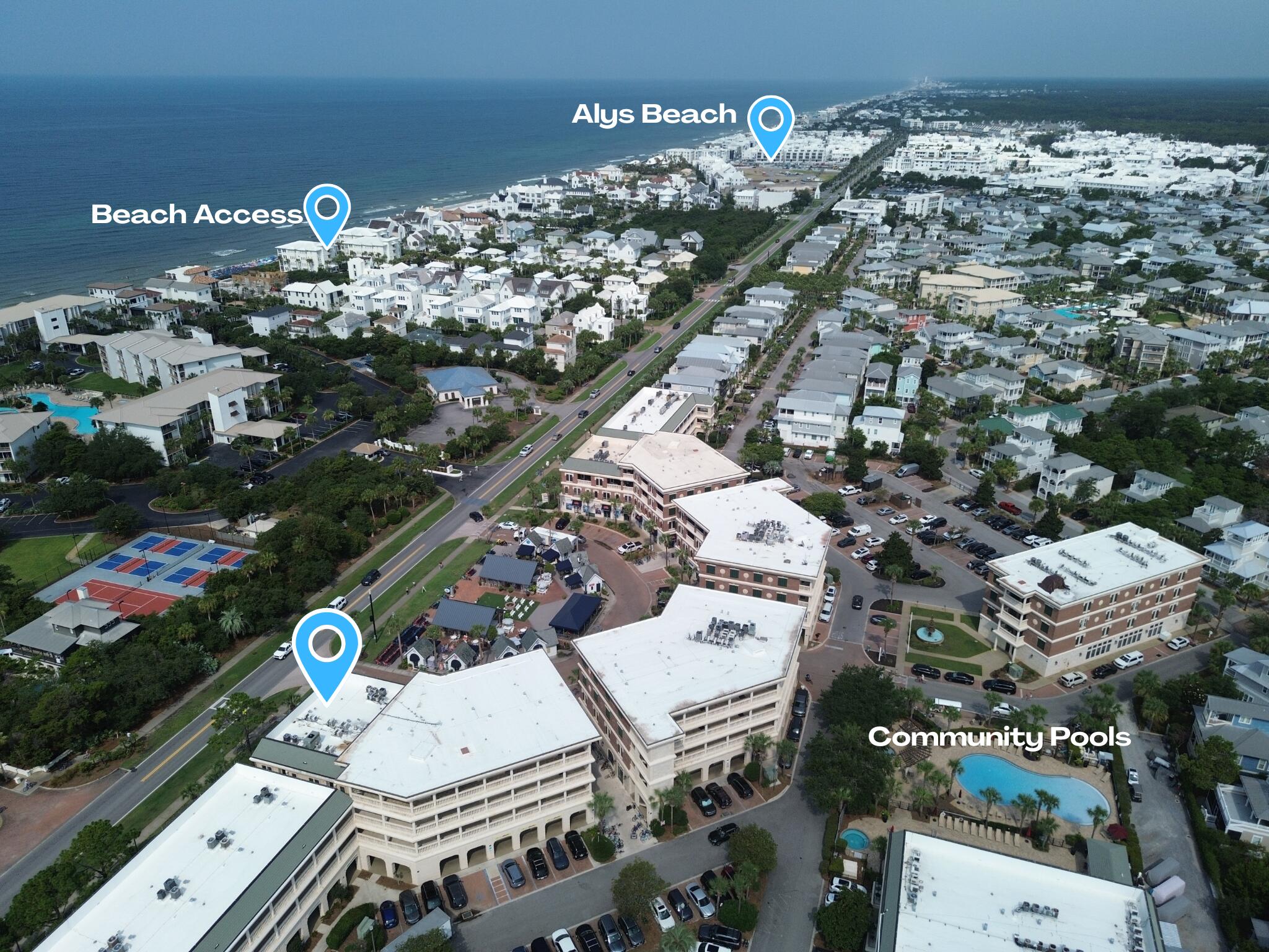 Experience the best of Scenic Highway 30A from this beautifully furnished 3-bedroom, 2-bath corner condo at The Village of South Walton, ideally located between Rosemary Beach and Alys Beach. This turnkey residence features an open-concept floor plan, abundant natural light, and a private balcony overlooking the Village.
Owners and guests enjoy a zero-entry pool, hot tub, grilling area, deeded beach access, and seasonal beach tram service to and from the beach. Boutique shopping, restaurants, coffee shops, and the beaches of Rosemary Beach, Alys Beach, and Inlet Beach are all just minutes away.
Whether you're searching for a 30A condo, Inlet Beach investment property, vacation home, or second home on Florida's Emerald Coast, Unit 305 offers a rare opportunity to own in one of the most desirable locations along 30A. Experience the best of Scenic Highway 30A from this beautifully furnished corner 3-bedroom, 2-bath condo at The Village of South Walton, ideally located between Rosemary Beach and Alys Beach. This turnkey residence features an open-concept floor plan, abundant natural light, and a private balcony overlooking the Village.
Owners and guests enjoy a lagoon-style pool, hot tub, grilling area, deeded beach access, and seasonal beach tram service. Boutique shopping, restaurants, coffee shops, and the beaches of Rosemary Beach, Alys Beach, and Inlet Beach are all just minutes away.
Whether you're searching for a 30A condo, Inlet Beach investment property, vacation home, or second home on Florida's Emerald Coast, Unit 305 offers a rare opportunity to own in one of the most desirable locations along 30A.