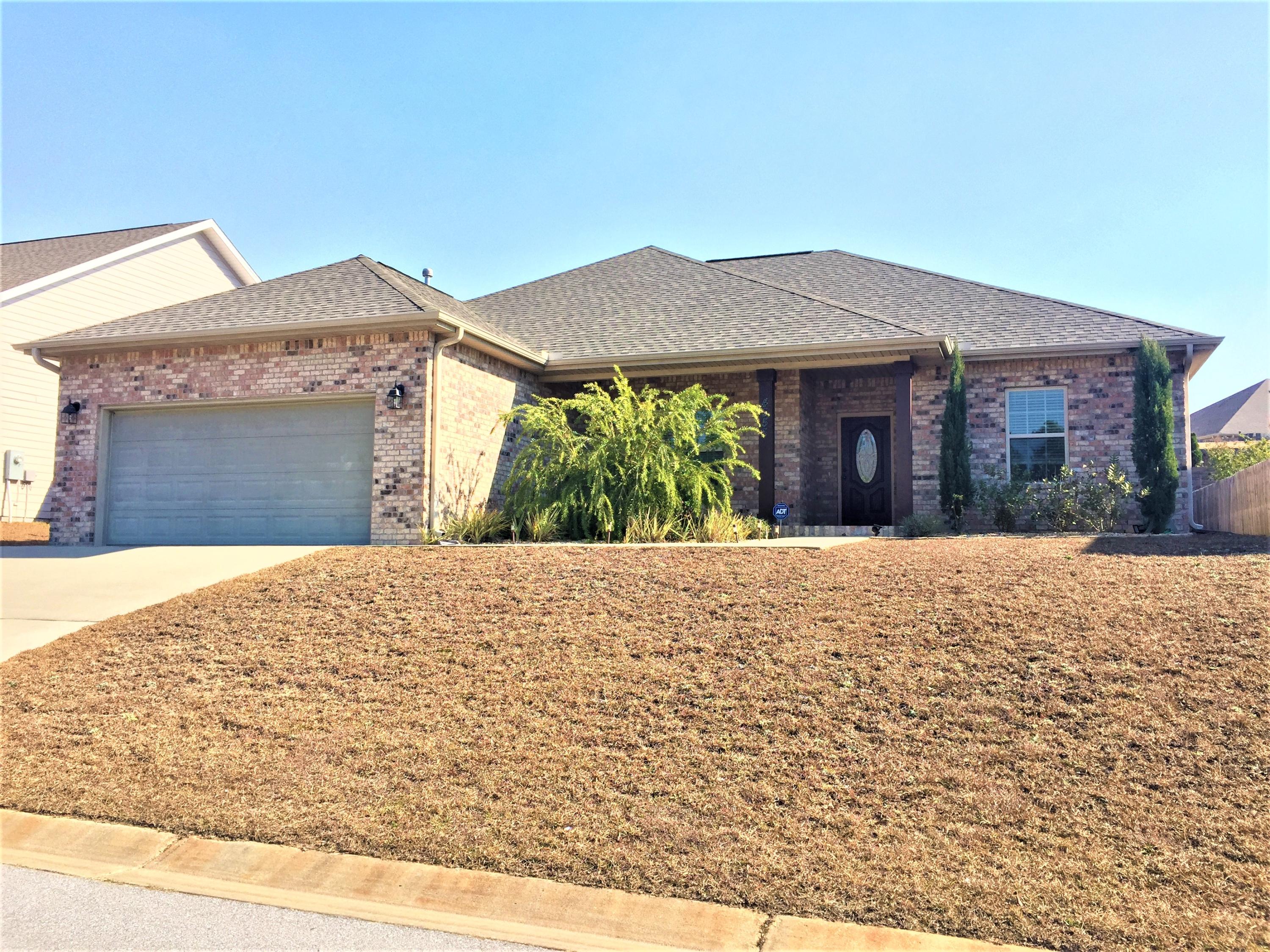 South of I-10 and just a few miles North of Duke Field and Eglin AFB. This 4/2 residence is ready for you to call it home! The entry of the home features a charming leaded glass front door and inviting foyer. Through the foyer is a spacious living room that boasts 10 foot ceilings and crown molding. The large kitchen is open to the family room and comes equipped with stainless steel appliances, large pantry, breakfast bar, and granite counter tops. The large master bedroom features a master bath with walk-in closets, garden tub, separate shower, and dual vanities. Other features of this Fantastic home are a split bedroom design with a separate laundry.