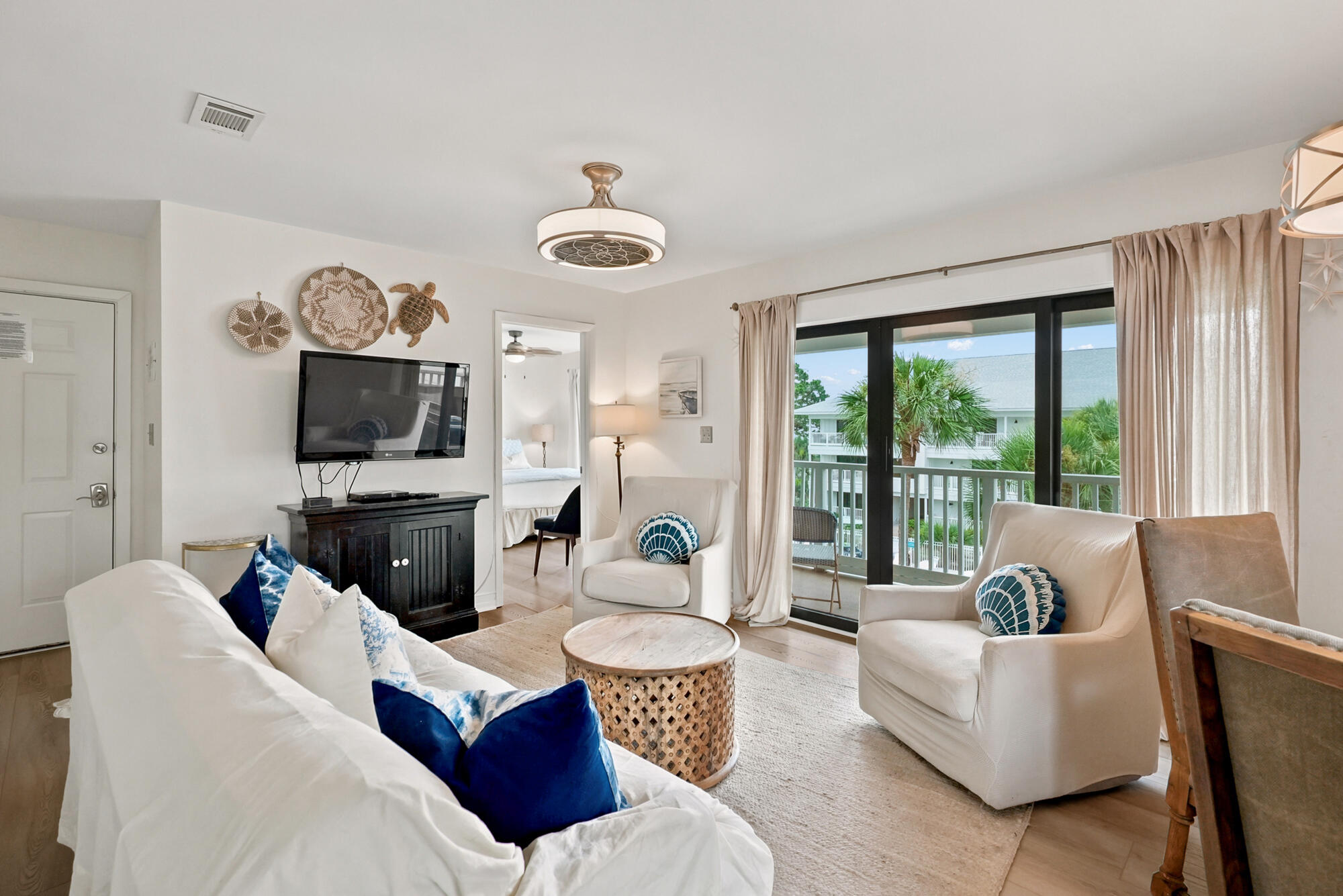 Tucked away in the heart of Seagrove along iconic 30A, Beachwood Villas Unit C-12 offers the perfect blend of coastal charm, modern updates, and unbeatable location. This beautifully updated 3-bedroom, 2-bathroom top-floor condo provides a light-filled, airy retreat just moments from the sugar-white sands of the Gulf.

Positioned on the top floor, this unit enjoys added privacy along with serene views overlooking the community pool--perfect for relaxing mornings or unwinding after a day at the beach. Inside, the thoughtfully updated interior features a clean coastal aesthetic with refreshed finishes, creating a turnkey opportunity for a second home, investment property, or full-time residence.

Beachwood Villas has recently undergone significant exterior enhancements, including all new storm windows and doors, durable Hardie board siding, and fresh exterior paint--offering peace of mind and long-term value. And all these upgrades have been paid for by the sellers.

Located just a short walk to public beach access, you'll enjoy effortless days on 30A's world-renowned shoreline. Plus, you're just a quick bike ride or stroll to Seaside, where you'll find charming boutiques, award-winning dining, and the vibrant coastal lifestyle that makes this area so special.

Whether you're looking for a low-maintenance beach getaway or a high-demand rental property, Unit C-12 at Beachwood Villas checks every box with its prime location, recent upgrades, and classic 30A appeal.