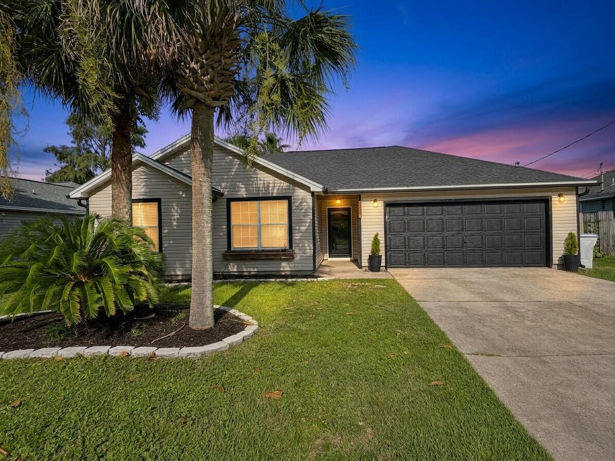 Welcome to this beautifully updated single story home in the desirable Cardinal Estates community of Navarre. Offering 1,104 square feet of thoughtfully designed living space, this move-in-ready home features a bright, open floor plan with vaulted ceilings that create a spacious feel. Upgrades include new quartz kitchen countertops, and new backsplash with a stainless steel farmhouse sink. The kitchen flows seamlessly into the dining and living areas, making it ideal for everyday living and entertaining. The split-bedroom layout offers privacy, while the fenced backyard provides a great space for pets, play, or relaxing outdoors. The home features an above-ground pool for your enjoyment. Prefer more yard space? The seller is willing to remove the pool if requested by the buyer. Conveniently located just minutes from Navarre Beach, Hurlburt Field, shopping, dining, and top-rated schools, this home combines comfort, convenience, and value. New Roof 2021, HVAC 2025. Don't miss your opportunity to own this charming Florida home!