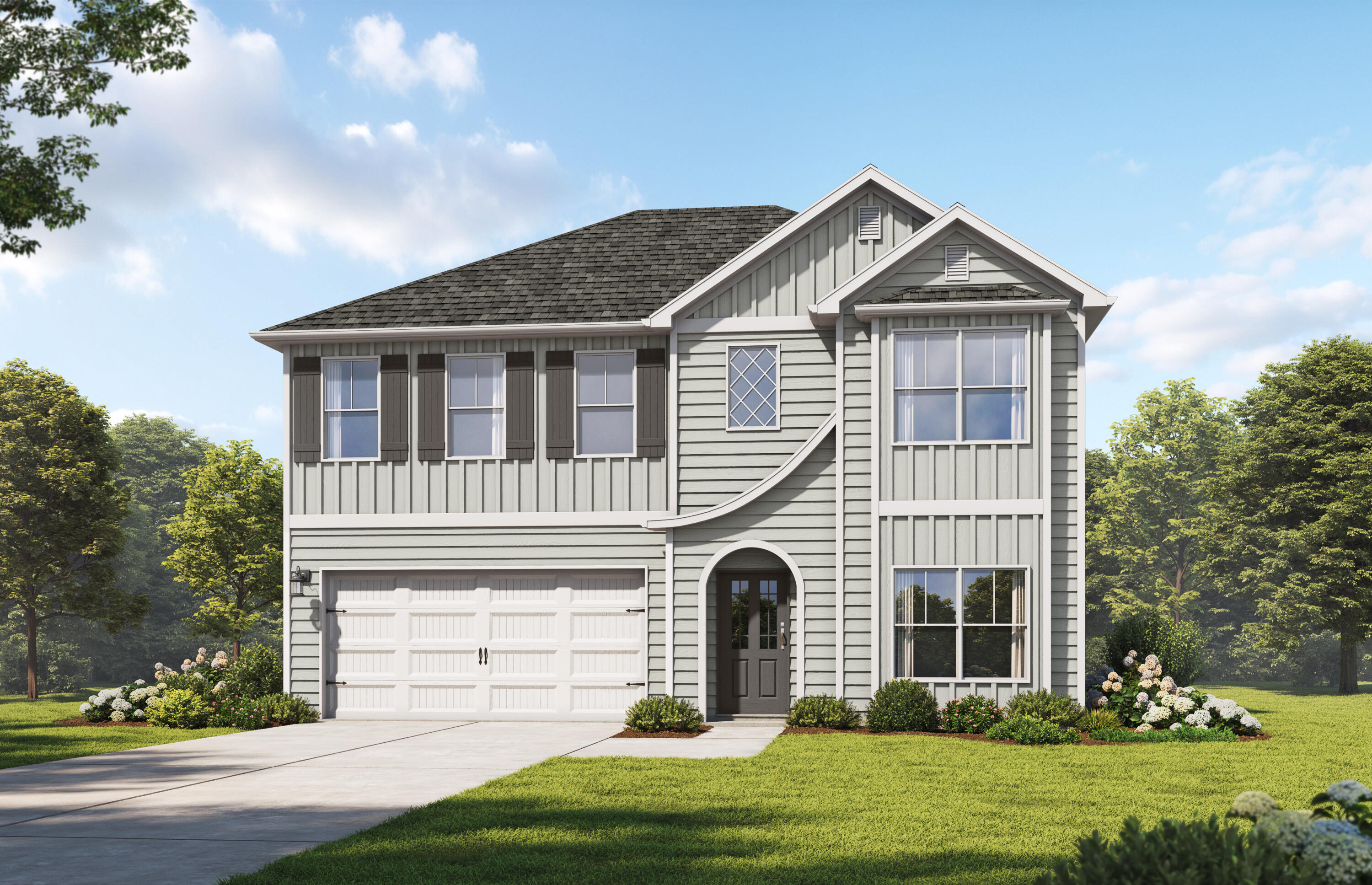 The Bridgestone. The perfect home for entertaining friends & family. Appetizers on the quartz island, big game on the TV, or a cozy night in front of your LED fireplace. Don't miss a beat as the social hub of the home flows seamlessly from one space to another. The dining room with its coffered ceiling opens conveniently to the kitchen. Retreat upstairs to your spacious master suite. Enjoy the separate tub & shower along with dual sinks in the bathroom. The large multifunctional loft is perfect for a home office or play area for the kids. All 4 bedrooms on this level feature trey ceilings, one bedroom & full bath downstairs. Covered porch with 220 Volt outlet in the garage. Visuals feature a similar home for inspiration. Homeowners in the Nest at Owl's Head will enjoy the natural, spring-fed lake and the upcoming resort-style pool.