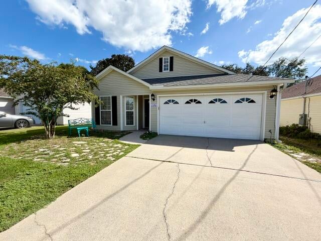 Avail: 8/26. Security deposit = $2,000. can be broken up in 2 monthly installments, if qualified. Bi-weekly yard service included in the rent! 1 SMALL DOG ALLOWED UPON OWNERS APPROVAL & W/ A NON-REFUNDABLE PET FEE. Newer LVP flooring & paint throughout! Brand new carpet in the bedrooms coming soon. Very nice 1 story contemporary home w/ some great extras! Flex room in the front could make a great play room, office, gym or man cave. Living room has vaulted ceilings w/ a skylight. Living/dining plus kitchen/dining space. Ceiling fans & beautiful chandeliers throughout. Kitchen features a breakfast bar & pantry, plus a doggie door to the backyard. Master has a gorgeous tiled shower & walk-in closet. Enjoy the open patio in the privacy fenced backyard. Garage has an auto opener & extra shelving for storage. There is also a separate laundry room inside between the kitchen & garage. All this w/ a central location in between both bases & close to schools, shopping, restaurants & the hospital! Welcome home!