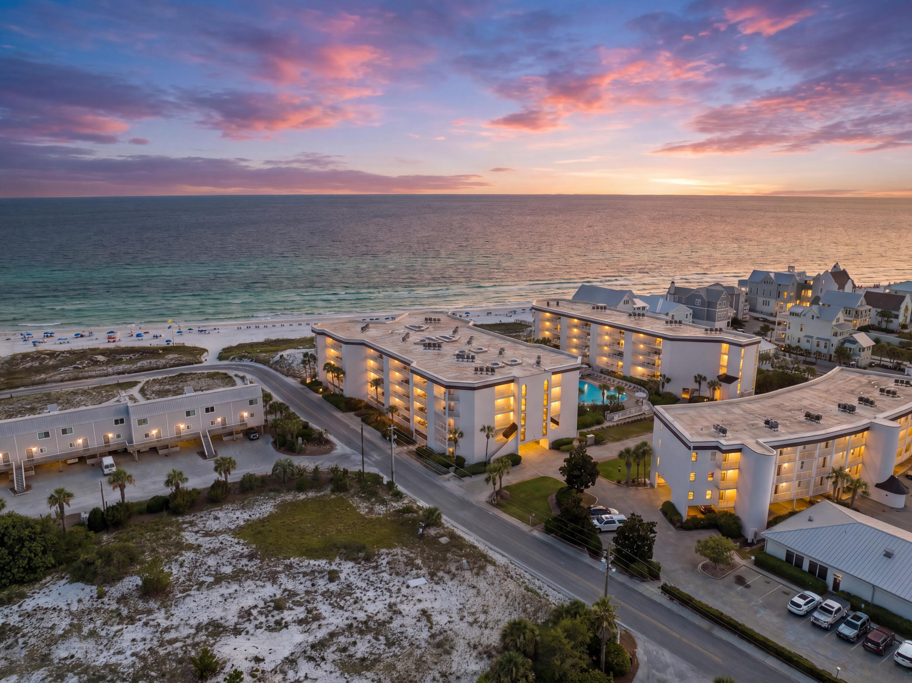 Experience Gulf-front living at its finest in this beautifully positioned 2-bedroom + Bunk Room, 2-bath residence at Dunes of Seagrove. Offering 1,495 square feet, this coastal retreat features stunning Gulf views, an expansive private balcony, and direct beach access to Dunes of Seagrove's private beach along with a resort style gulf front pool, deeded covered parking, exercise room, etc.  This unit has been remodeled head to toe. The kitchen and bathrooms are stunning featuring new countertops, tiled showers, standalone soaking bathtub, etc. Dunes of Seagrove recently completed an extensive exterior restoration project adding even more appeal, with new impact windows and doors, balcony waterproofing, concrete restoration, new railing systems, sealant replacement, and additional exterior improvements. Ideally located in Seagrove Beach, this residence puts you just minutes from the best of 30A while offering the privacy and beauty of Gulf-front living.