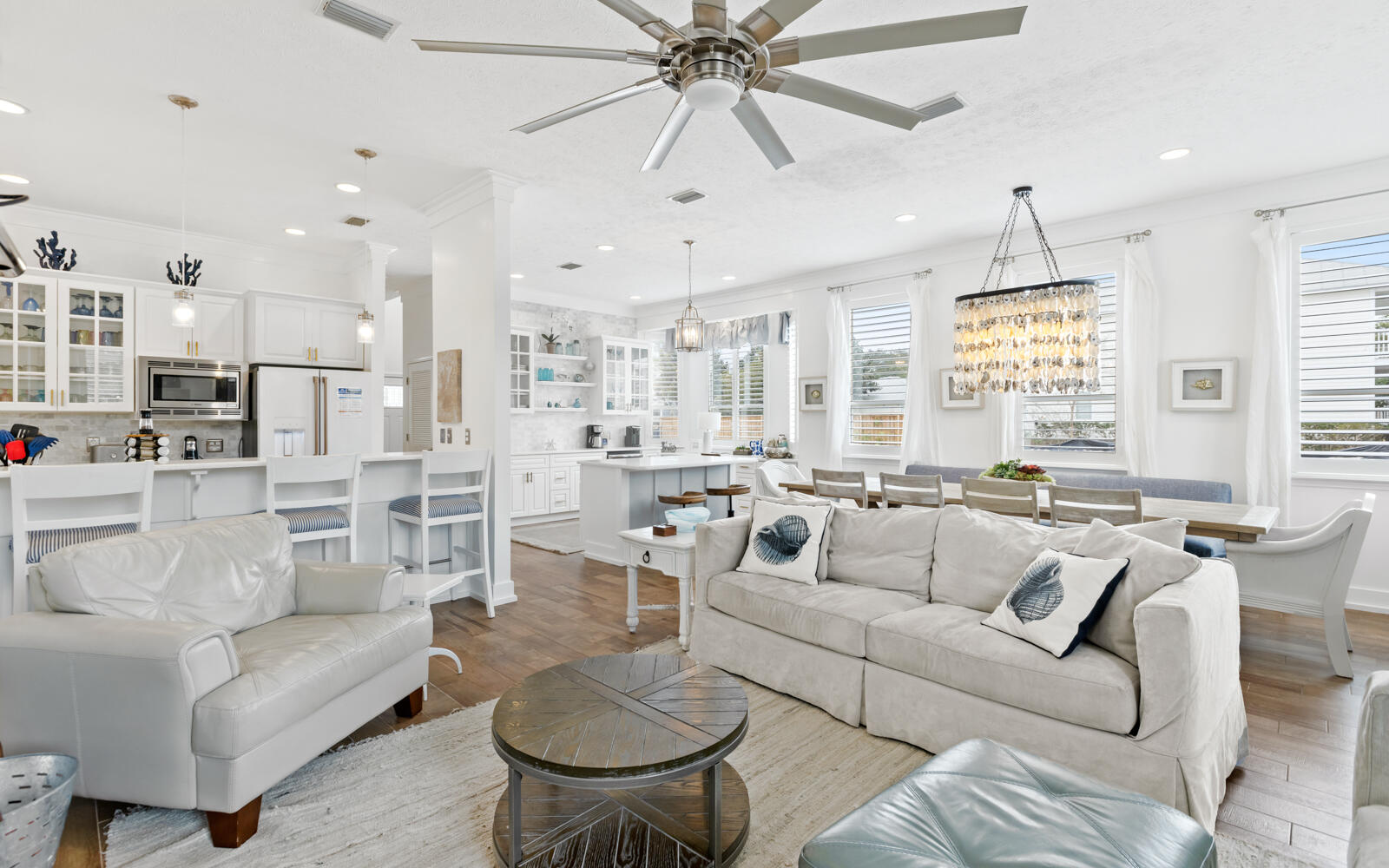 Located in a prestigious Blue Mountain Beach neighborhood with dedicated beach access, this fully furnished 4-bedroom, 3.5-bath home offers versatility for full-time living, a second home retreat, or a rental investment. The remodeled home boasts a new roof in 2025. Currently on a rental program with solid performance and upcoming bookings in place, it provides flexibility from day one. The open-concept main level connects the living, dining, and chef's kitchen featuring GE Café appliances and generous prep space. A full guest bedroom and marble-tiled bath are located downstairs for convenience. Upstairs includes a private guest suite with balcony and a spacious primary suite with marble flooring, oversized marble shower, dual patio access, and an owner's closet. A bunk room increases overall sleeping capacity. All bathrooms feature marble-tiled showers and quartz counters.

The fully fenced backyard is designed for both privacy and gathering, centered around a heated chlorine pool with a new 2026 heater, outdoor shower, firepit, and a dedicated pool house designed with entertaining in mind, complete with a half bath. The layout creates a true indoor-outdoor living experience.

Key updates include a 2025 tile roof, 5-6-year-old HVAC, 3-year tankless water heater, security system, sprinkler system, finished garage floors, and a 2025 beverage chiller. A two-car garage plus driveway and front parking provides space for 8 to 9 vehicles, a rare advantage in this area.

Whether you are seeking a primary residence near the beach, a second home with room to host, or a property with rental potential, this Blue Mountain Beach home delivers location, infrastructure, and flexibility in one complete package.


All information is deemed reliable and provided for informational purposes; buyers are encouraged to independently verify all details.