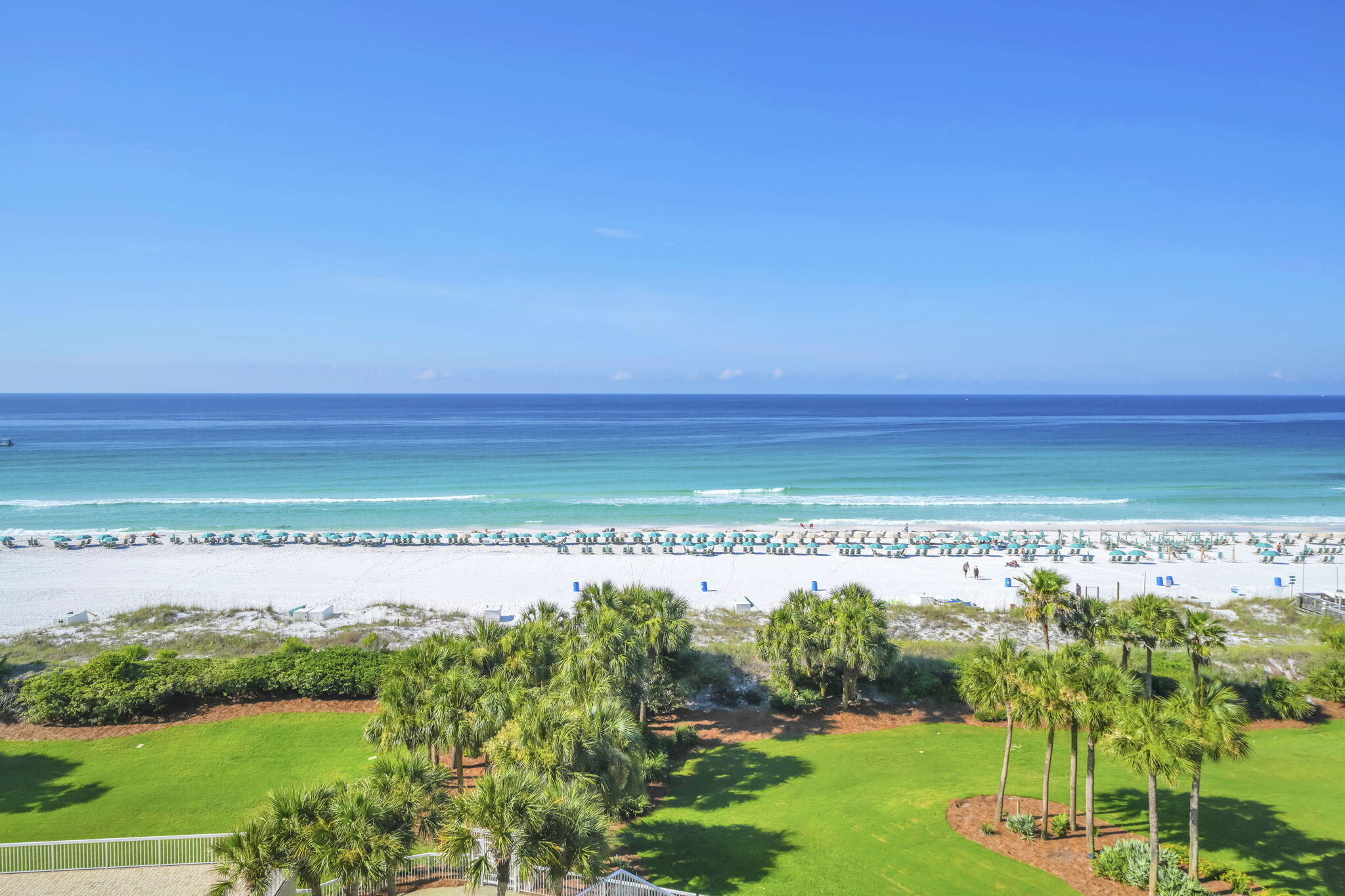Amazing view of the coastline from the large balcony and from all the bedrooms. This floor plan has all Gulf front bedrooms. The balcony is positioned to minimize wind and to maximize the view, including outstanding sunsets. Elevator access right to your foyer.  Remodeled with an open kitchen, updated flooring, and top quality furnishings. Custom built in , walk in  closets.  Tile and glass showers, wet bar, and wine cooler. Full size washer and dryer in the laundry room. Moisture sensor automatically shuts off the water if there is a leak. Silver Shells has approximately 27 acres of  all the best amenities including beach access, pools, onsite restaurant, spa, fitness center, tennis, pickleball, and many fun attractions in the area.