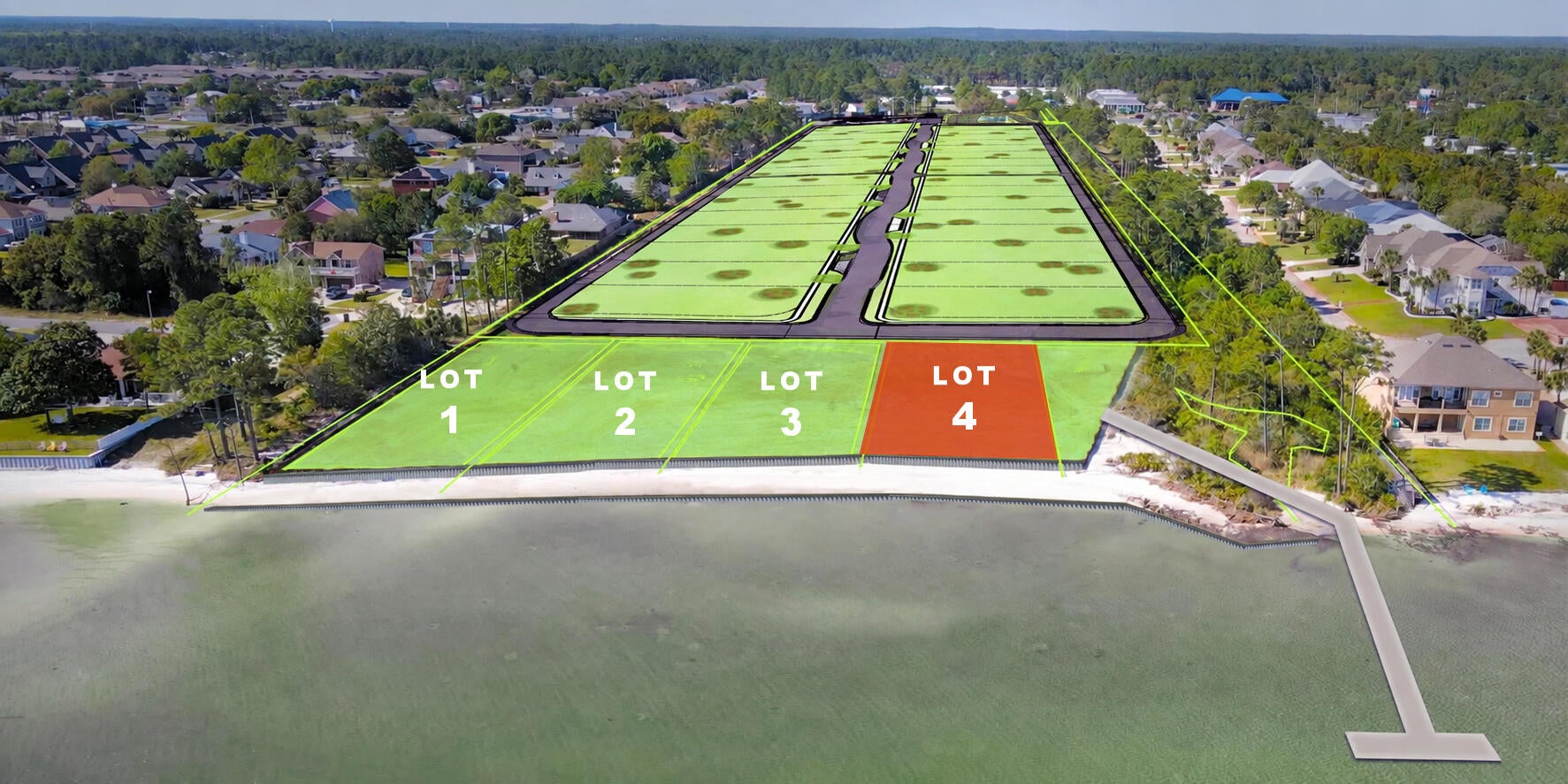 This is one (1) of four (4) new waterfront lots available for sale in Heronshaw located in Navarre, Florida. Enjoy your unobstructed across the Intercoastal Waterway to the pristine white sands of Navarre Beach and the gulf waters beyond.

Buyer(s) are free to use their own floorplan and select their own builder, providing both are approved by the developer.