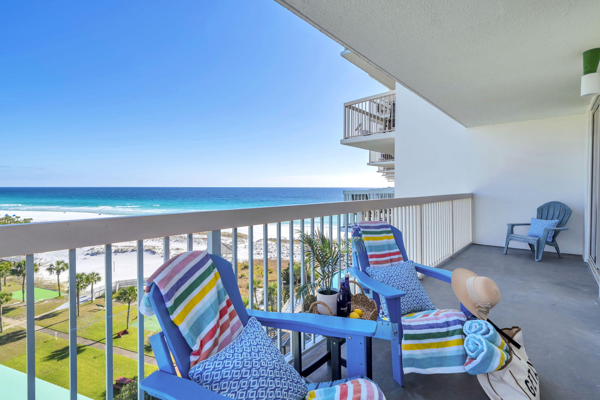 Live the Destin lifestyle from this beautifully updated 2-bedroom, 2-bath end-unit condo at Pelican Beach! Perched on the 9th floor, this turnkey, fully furnished retreat offers breathtaking Gulf views, extra natural light, and a private corner balcony perfect for enjoying emerald waters and unforgettable sunsets.

Inside, you'll find an open layout, a Gulf-view primary suite with private bath, spacious guest accommodations, in-unit laundry, and an upgraded kitchen featuring quartz countertops, stainless steel appliances, and a stunning glass mosaic backsplash.

Whether you're looking for a personal beach escape or a rental-ready investment, this is your opportunity to own a piece of Destin's sugar-white sand, emerald waters, and endless coastal fun.