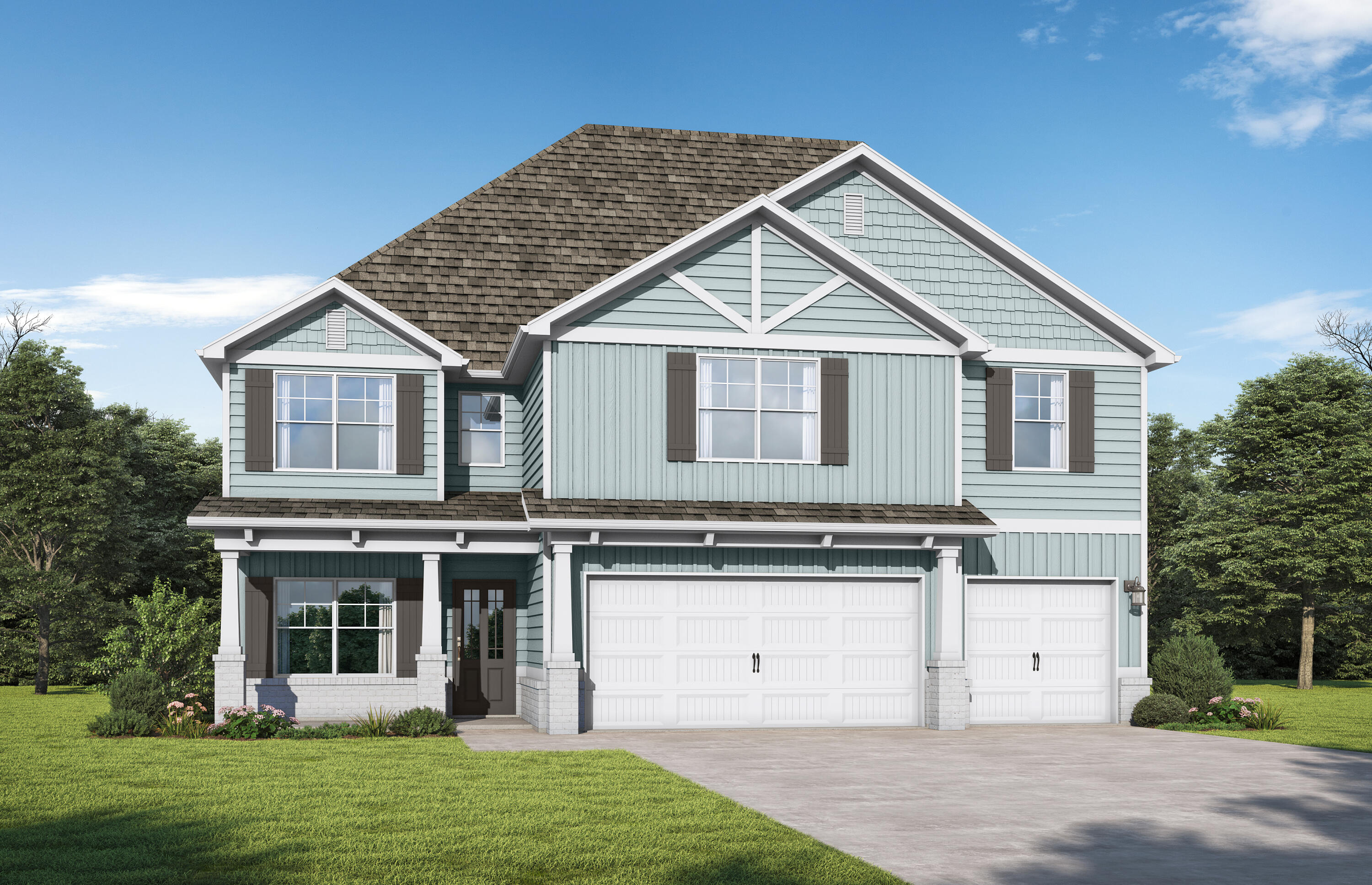 Experience the charm of The Harvey, a 5-bedroom, 4-bath retreat. From the covered porch, enter a foyer opening to a formal dining room with coffered ceilings. The heart of the home is the quartz island kitchen, flowing into the family room and out to a breezy covered patio. The primary suite is a true retreat with a sitting area, soaking tub, and huge walk-in closet. With trey ceilings, an upstairs loft, a main-level bed and bath, plus a 3-car garage, this home is built for hospitality. Visuals feature a similar home for inspiration. Pricing is the base starting point; final price based on features selected.