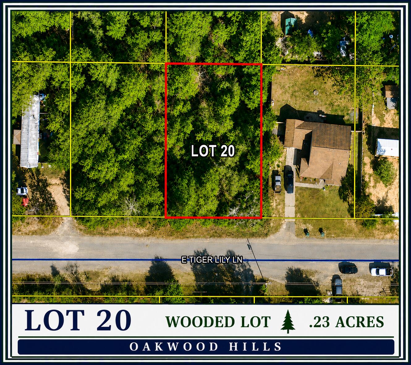 Priced to sell! This wooded .23-acre lot in Oakwood Hills is a great opportunity to own a piece of Northwest Florida at an affordable price. Located on E Tiger Lily Lane, the property offers a natural wooded setting with plenty of possibilities for its future owner. Whether you're looking for a homesite or an investment opportunity, this lot is worth a look. Don't miss out on this affordable piece of land!