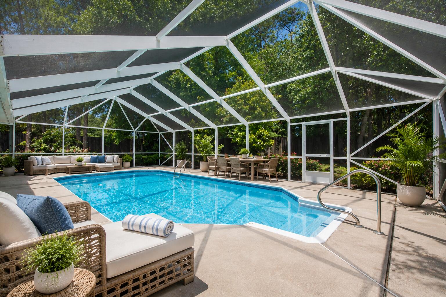FLORIDA LIVING STARTS HERE. Welcome to 300 Peggy Drive -- a home that offers space, comfort, and a backyard designed for enjoying the Florida lifestyle.

Located in South Crestview's Countryview Estates community, this well-maintained 3 bedroom, 2 bathroom home features over 1,800 square feet of inviting living space with a layout built for both everyday living and entertaining. From the soaring cathedral ceilings and cozy fireplace to the natural flow throughout the home, every space feels open, functional, and welcoming.

The kitchen features a breakfast bar, center island, pantry, and plenty of room for gathering with family and friends. An additional office/flex room offers extra versatility for working from home, hobbies, fitness, gaming, or guest space.

Step into the enclosed sunroom and out to your own private screened in-ground pool -- the perfect setup for relaxing weekends, summer gatherings, and enjoying the outdoors year-round. The fenced backyard provides added privacy and room to spread out.

The spacious primary suite includes a walk-in closet, double vanities, garden tub, and separate shower for a comfortable retreat at the end of the day.

Complete with a 2-car garage, oversized driveway, generous lot size, and convenient access to schools, shopping, dining, and major routes, this Crestview home combines practicality with the lifestyle buyers are looking for.

Homes with this combinations are hard to find. 300 Peggy Drive is ready to welcome you home.