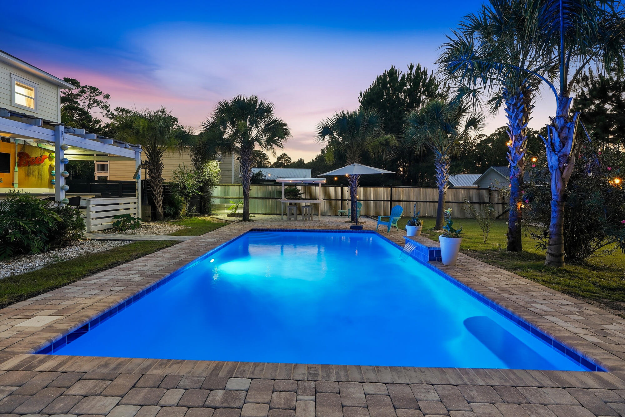 16 Pine Tree Way, Santa Rosa Beach - Rare Multi-Lot Opportunity
This exceptional property offers a unique blend of space, updates, and lifestyle features. Situated on three lots/two parcels, it provides expansive grounds with no HOA restrictions, giving you maximum flexibility and privacy.
Key Features Include:
Comes fully furnished with acceptable offer!
•  Fully Remodeled Main Home (Ceiling to Floor): Stunning 3-bedroom, 3-full-bath residence completely updated with new kitchen cabinets, backsplash, and appliances; remodeled bathrooms; new trim, fresh paint, and smoothed ceilings throughout. Balconies and driveway have been recently painted.
•  In-Ground HEATED Pool & Poolside Bar: Stunning new pool (2021) with a dedicated bar area featuring multiple TVs perfect for watching sports games and entertaining guests.
•  Tiny House: Adorable guest tiny home built in 2022 with bay views. It includes water and electric hookups plus a washer and dryer. The tiny home is private property but can convey with an acceptable offer.
•  Additional Building Potential: The area where the tiny home is located allows for construction of another home and/or a two-car garage with carriage house.
•  Bay Views: Enjoy serene bay vistas from both the main home balcony and the tiny house.
•  Fully Fenced Property: Privacy and security with a new fence installed in 2021.
•  Abundant Parking: Tons of off-street parking for guests, boats, or multiple vehicles.
•  Recent Major Updates:
 New HVAC system (2025 New roof (2023)
 New hot water tank (2023)
 New pool (2021)
 New fence (2021)
 Tiny house (2021)
Additional Highlights:
Hardy wood siding for durability and classic coastal charm
Irrigation system powered by a private well
Shed on the property for extra storage
No HOA - enjoy freedom for future projects or rentals

This versatile Santa Rosa Beach property is ideal for families, entertaining, multigenerational living, or investment potential with its spacious layout across multiple lots, modern amenities, and desirable location. A true standout opportunity!