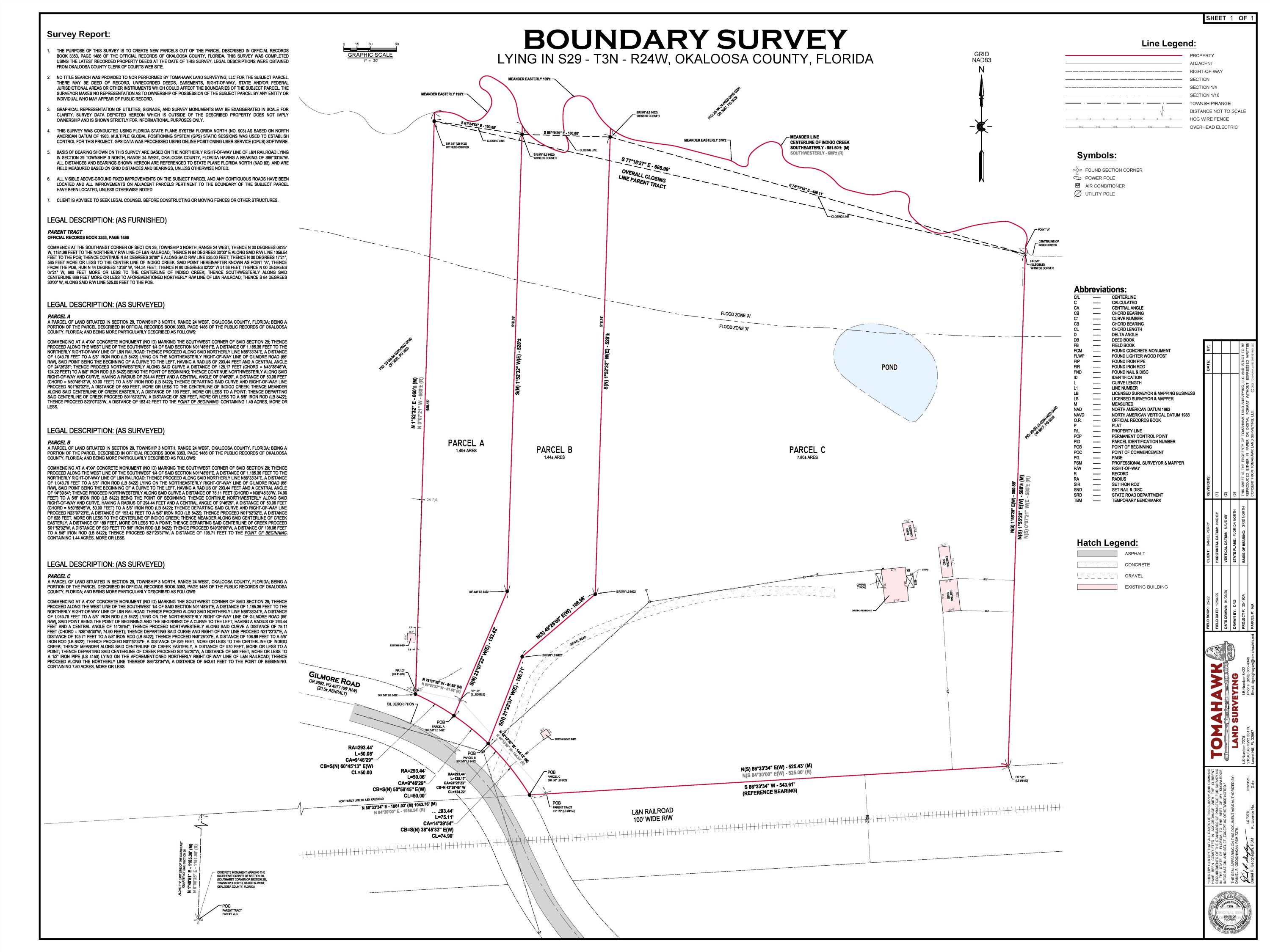 Nice partially cleared 1.49-acre lot that borders 100ft on Indigo Creek. See survey in documents- The lot adjacent is also for sell. Parcel A & B combined is 2.93 acres. Please verify any information deemed important. One of the sellers is listing agent.