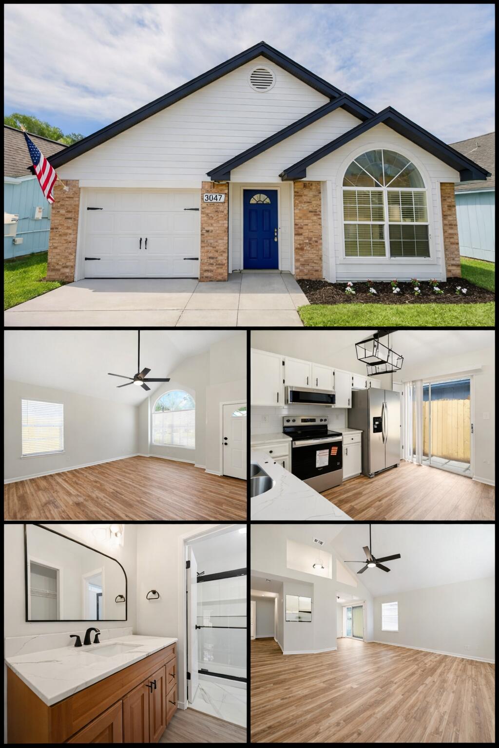 100% Updated  
Roof 2021 • AC 2018 • Hot Water Heater 2019

Beautifully updated open-concept home in the heart of Fort Walton Beach. Step into a bright living area that flows into an updated kitchen featuring modern cabinets, backsplash, and an eat-in dining space. The home offers a spacious primary bedroom plus two additional bedrooms, all with fresh finishes throughout.

Enjoy peace of mind with major system upgrades and fully updated kitchen and baths. Outside, the fenced backyard provides privacy and room to relax.

Schedule your showing today!