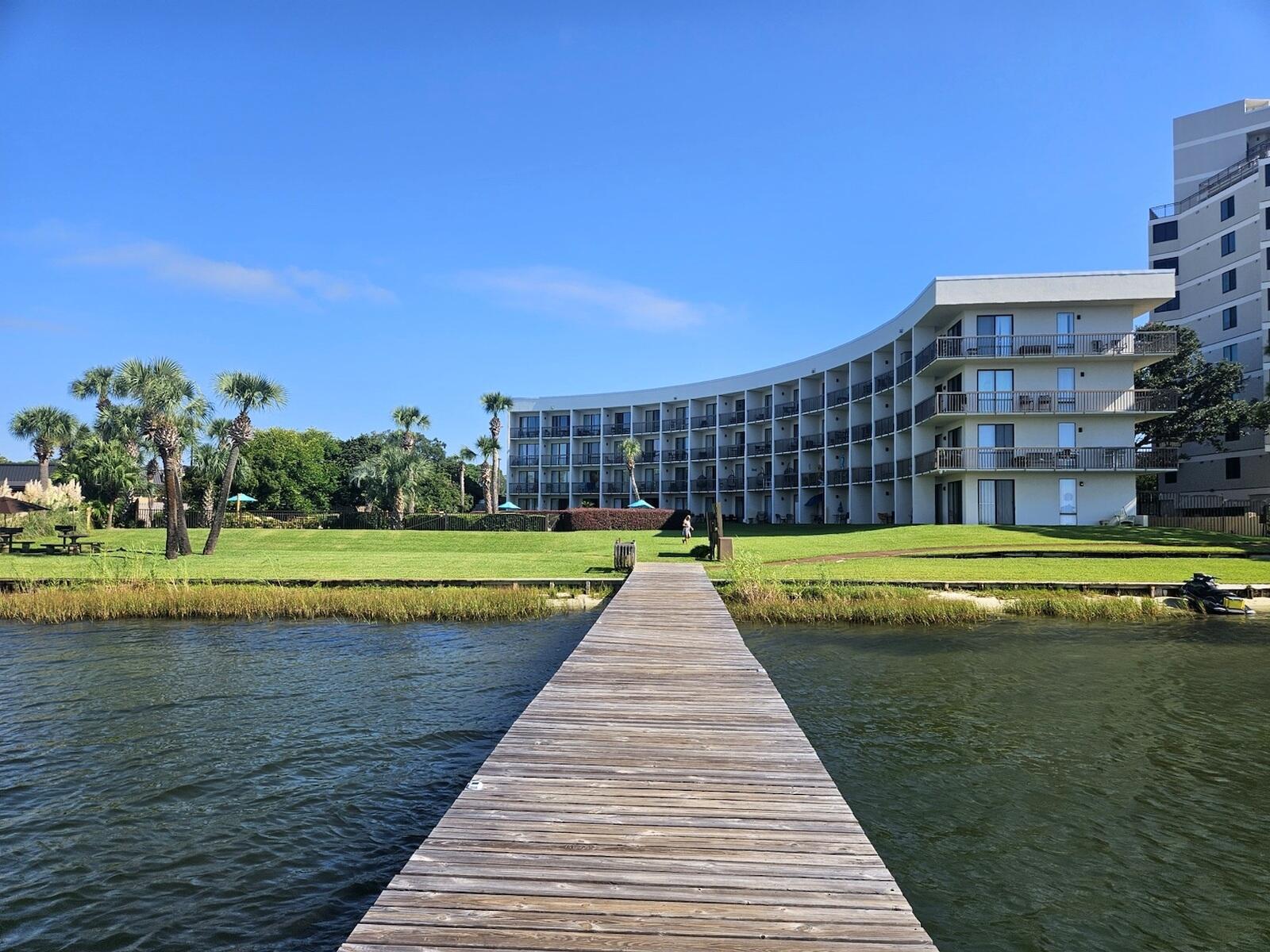 WATERFRONT LIVING AND INVESTMENT POTENTIAL AT PIRATES BAY!  This furnished first-floor studio offers a convenient, low-maintenance retreat overlooking the Intracoastal Waterway/Sound.  Step outside to the covered patio and enjoy the waterfront setting, or take advantage of the community pool, dock and marina atmosphere.  Inside, the efficient 325 sq foot layout features tile flooring, a kitchenette and full bath-everything needed for a weekend getaway, vacation rental or second home.  Conveniently located in fort Walton Beach near dining, shopping and the white-sand beaches of the Emerald Coast.