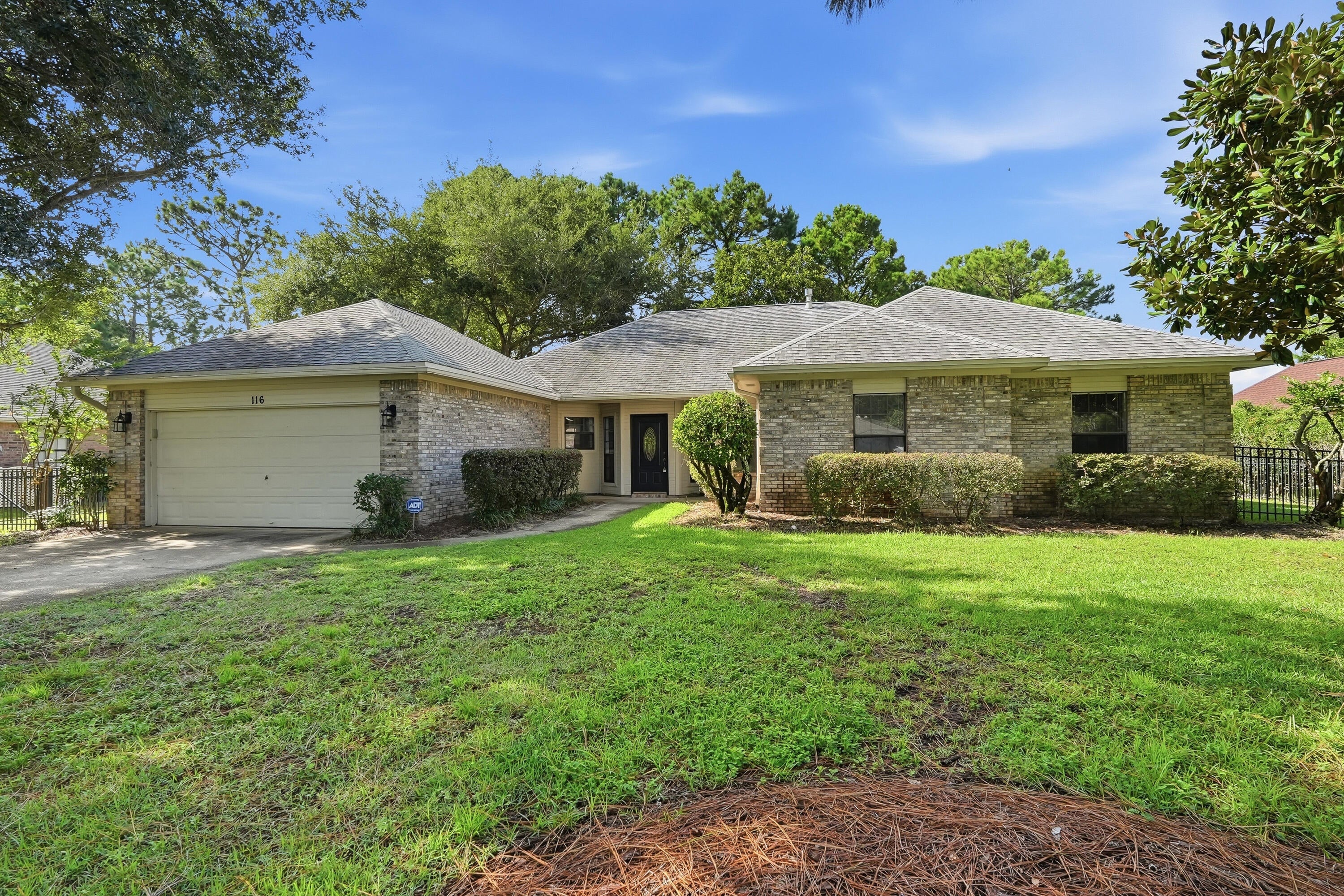Welcome to this spacious home located in the desirable gated community of Southwind! Conveniently situated near shopping, schools, and military bases, this beautiful property sits on a large lot overlooking the 7th fairway of the Marsh Course, offering peaceful views and a scenic backdrop.

This home features beautiful hardwood flooring and an abundance of natural light. The family room provides a cozy gathering space and stunning views, while the primary suite offers a relaxing retreat with its own picturesque outlook and access to a charming arbor pergola patio.

The kitchen is perfect for both everyday living and entertaining, featuring granite countertops, a breakfast bar, and a spacious breakfast nook. The primary bathroom includes double vanities, a separate shower, and a relaxing whirlpool tub. The additional three bedrooms share a full bathroom, providing plenty of space for family or guests.

Enjoy the perfect blend of comfort, privacy, and golf course living in this sought-after Southwind community home! Contact us today for a showing!