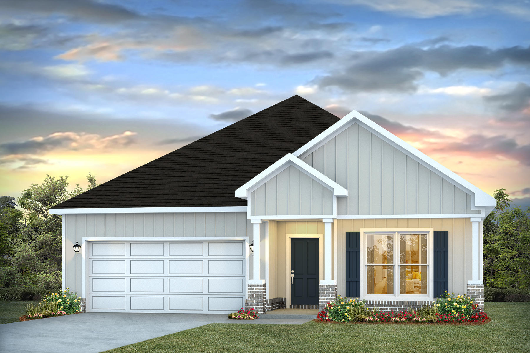 Welcome to Deer Ridge Crossing in Gulf Breeze, FL! The charming Rhett, one of our most popular & highly desirable Open Designs. 4 beds, 2 baths, covered patio & a 2-car garage. The Smart Home Connect System includes several Smart Home convenient devices. BEAUTIFUL, well-designed kitchen offers gorgeous Quartz countertops, relaxed living with a lg. island bar, quiet dishwasher, all stainless appliances, pantry, & spacious dining area. Bedroom 1 & adjoining bath feature a walk-in closet, Quartz double sink vanity, tub AND separate shower. Striking wood-look flooring throughout & Friese carpet in the bedrooms. Upscale home with great curb appeal. Convenient location. Must see! ALL LISTING pictures, colors, features, and size may vary. Square footages are approximate.