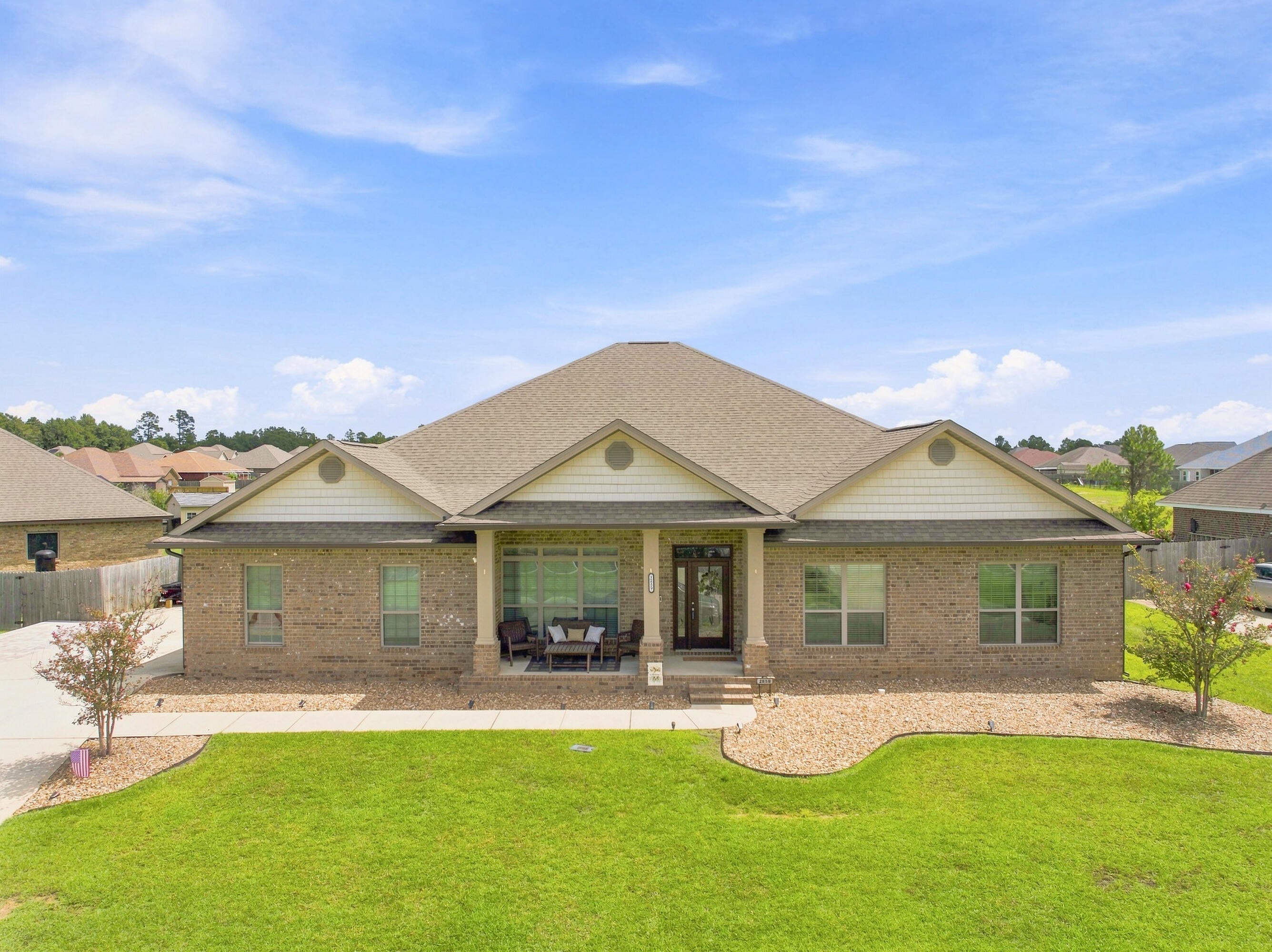 3,405 Sq Ft, Saltwater Pool & Lake Views in Cantonment! If you've been looking for a home with plenty of space, an amazing backyard, and room for everyone, this one checks all the boxes! This immaculate home offers 3,405 square feet with 4 bedrooms, 3.5 baths, a den, and the flexibility to easily create a 5th bedroom. But wait until you see the backyard! The 36' x 16' saltwater pool was added in September 2022 and is both heated and cooled, making it perfect for enjoying Florida weather nearly year-round. With depths from 4' to 8' and a tanning ledge, there's something for everyone. The large covered patio gives you plenty of space to relax or entertain, while the fenced backyard and peaceful lake views make this outdoor space even better. The inside has been just as well cared for. New vinyl flooring was installed in all bedrooms and the den in May 2026, and the primary shower was beautifully updated in April 2026. There's also a heated and cooled Florida room overlooking the backyard, giving you even more space to enjoy. You'll also appreciate the plenty of parking and, most of all, the pride of ownership throughout this home. From the condition of the property to the updates and incredible outdoor space, it's clear this home has been loved and meticulously maintained. Come see it for yourself--you may not want to leave the backyard!