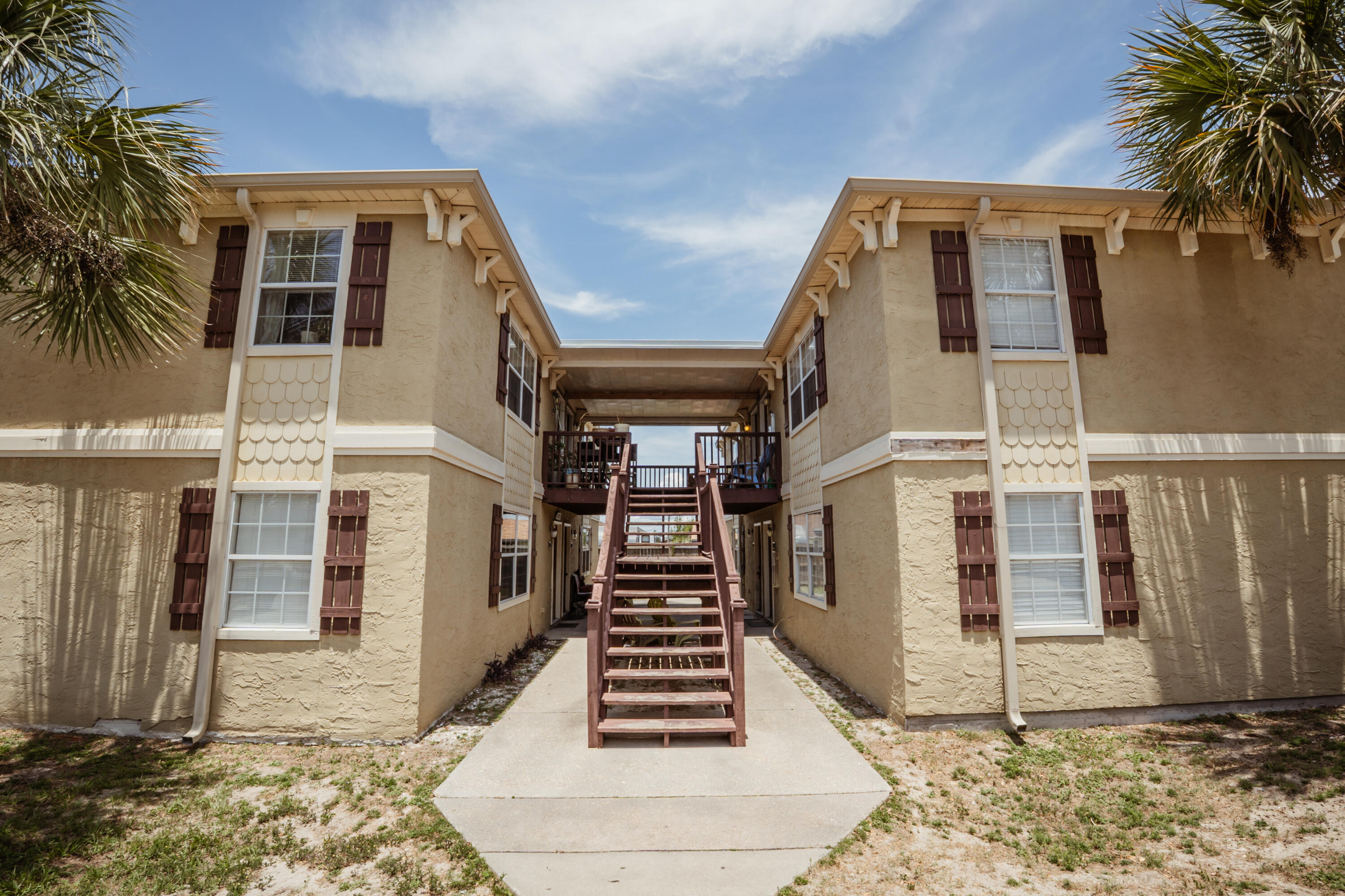 First Month Free! Available NOW!! 2bd/ 1 bath apartment in the heart of Panama City, close to Tyndall AFB, shopping, and beaches This is a second-floor unit. The kitchen has plenty of cabinet space. Bathroom has shower /tub combo. Washer and dryer hookups in the unit. Garbage and lawn included. Pets may be allowed with approval, non-refundable pet fee and $25 per month per pet. No smoking in the unit. Minimum 600 FICO credit score required in addition to meeting applicant rental criteria. Applications are done at www.RentGoodLife.com