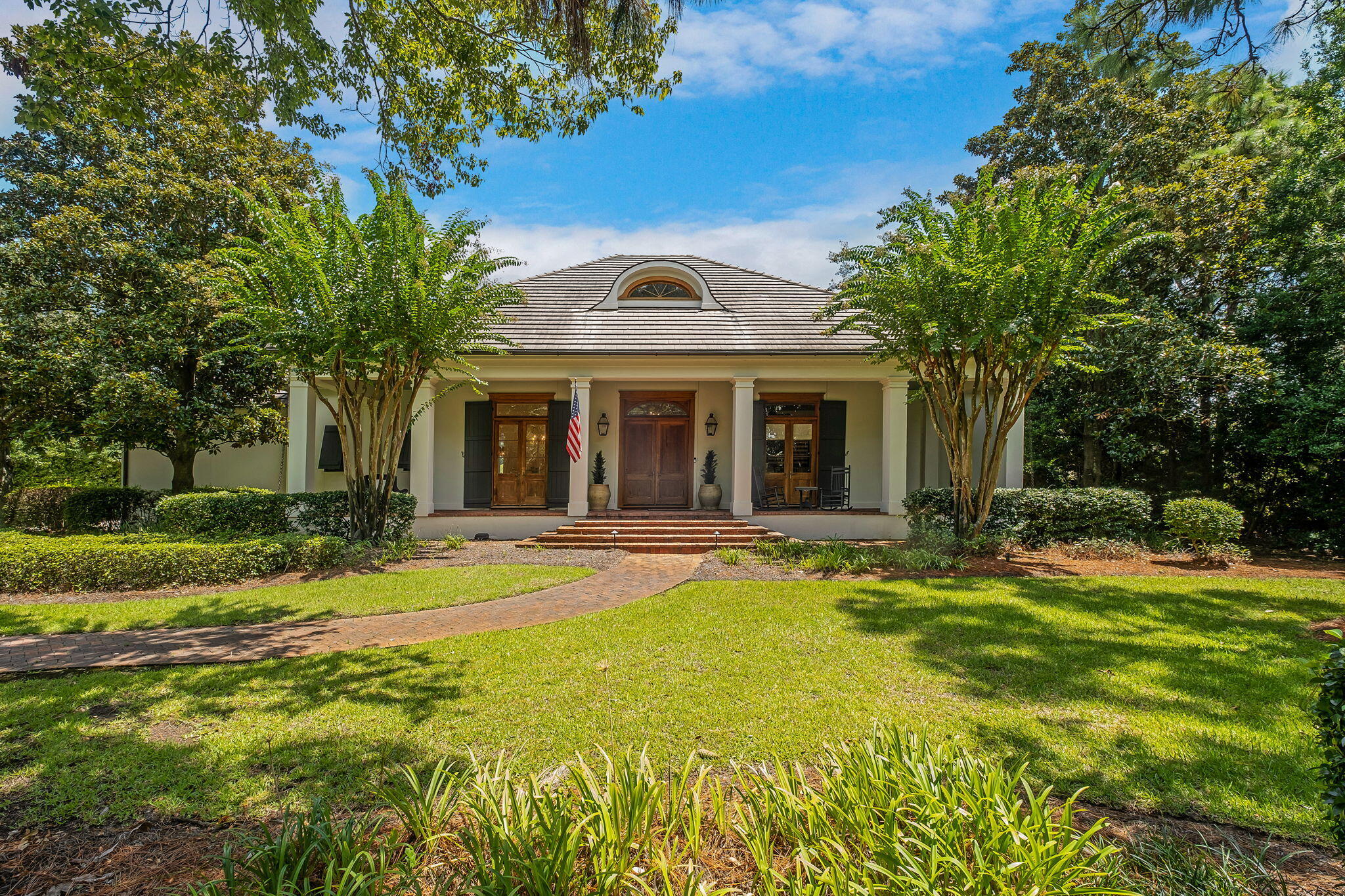 Everybody's Favorite Burnt Pine House in the Exclusive Gated Sandestin Golf and Beach Resort. Home has been Completely Renovated. This Southern Style Home Designed by World Renown Architect Hays Towne sits on an Estate Lot (3/4 Acre) Overlooking a lake & the 17th Green of the Burnt Pine Golf Course. Newly Added Pool/ Spa, Outdoor Living Area with Summer Kitchen.
Home has Great Front and Back Porches where you can Watch Sunsets and Golfers. An Open Floor has Lots of Windows with 12 FT. Ceilings Thru Out the First Floor which also includes a Private Main Suite with  2 Great Closets and Bathroom, Office, Living Room with Fireplace, Dining Room, Open Kitchen with Double Islands Overlooking the Lake. Second Floor has 2 Bedrooms Each with their Own Bath, Living Area, and Newly Added Bunk Room