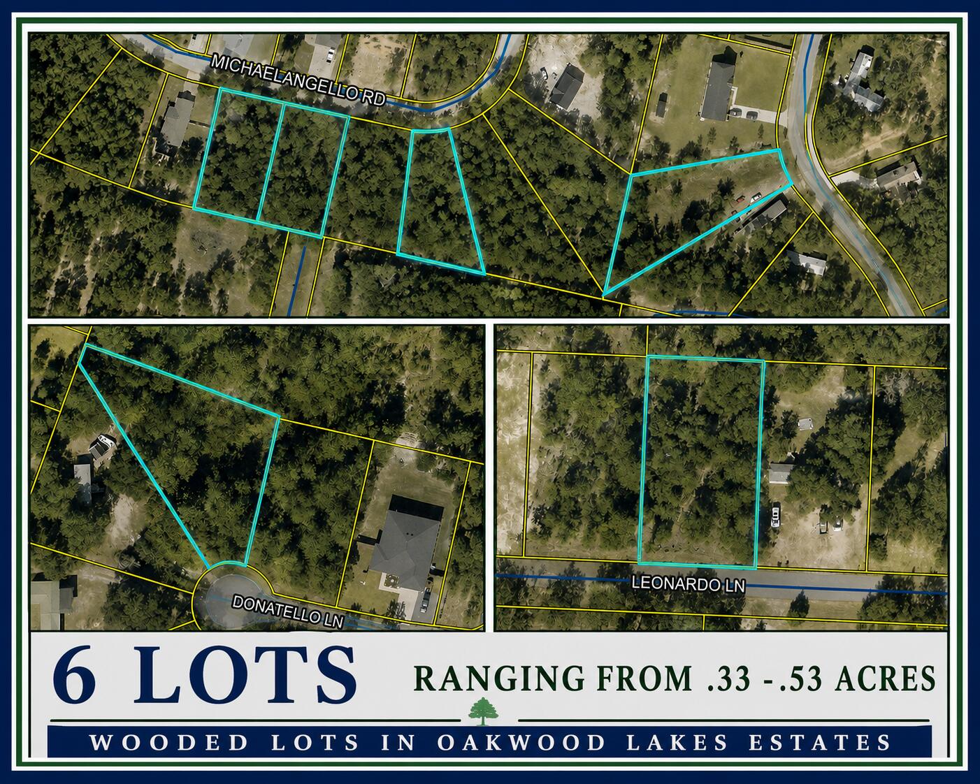 Great opportunity for contractors and investors! Multiple wooded lots in Oakwood Lakes Estates are being offered together as a package, providing the opportunity for multiple future homesites within the same community. Lots vary in size and are located throughout the subdivision, offering flexibility for future development. Mobile homes are permitted. Conveniently located in DeFuniak Springs with easy access to town. Additional lot packages are also available within Oakwood Lakes Estates - contact agent for information on other available packages.