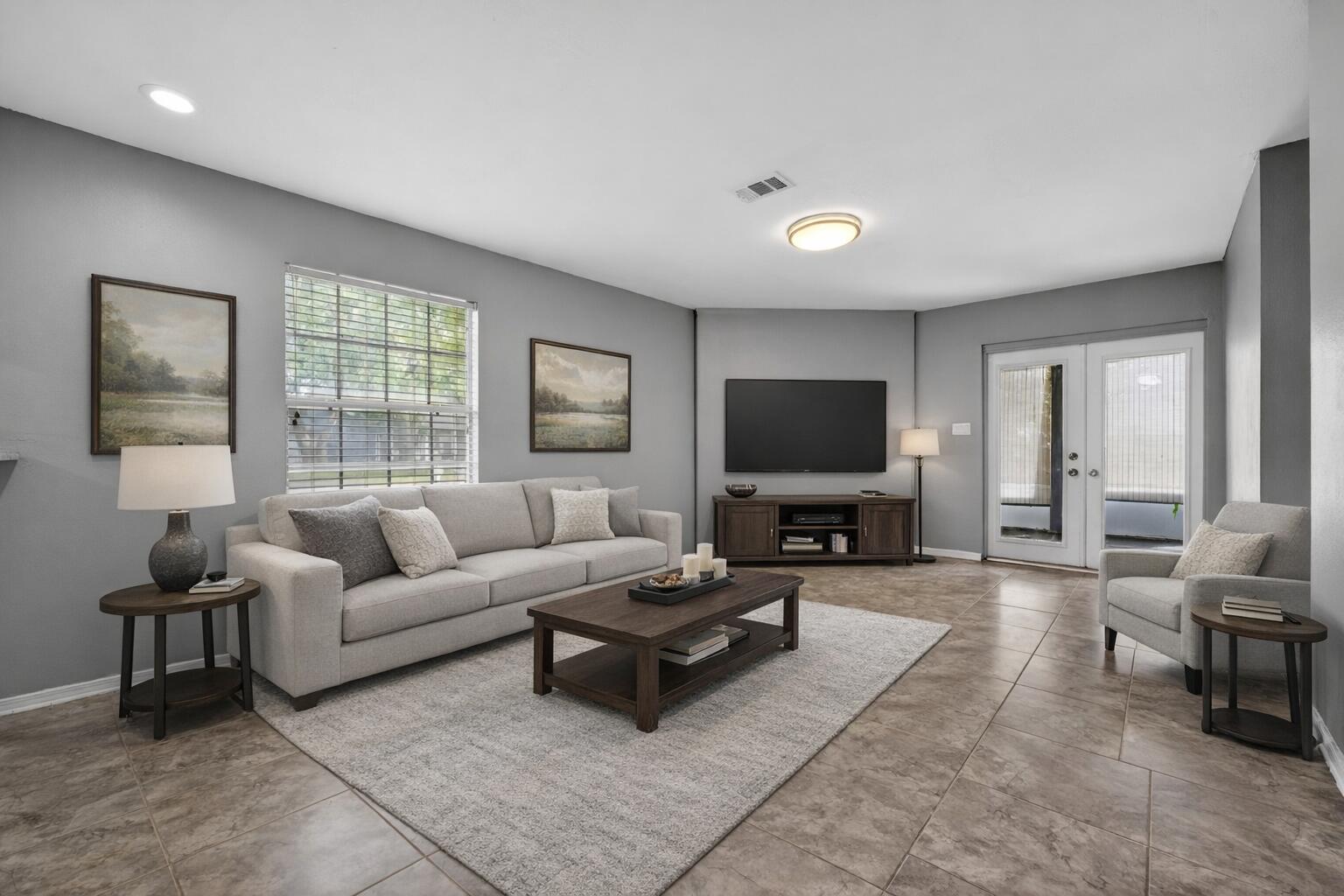 Welcome to this 2-bedroom, 2-bathroom first-floor corner unit in La Chateau Condominiums, ideally situated in the heart of Pensacola! This thoughtfully designed unit offers a 2025 HVAC, 2022 water heater, cohesive paint throughout and no carpet throughout. The kitchen features stainless steel appliances, white cabinetry, and a sunny breakfast nook. A convenient breakfast bar opens to the living room, providing an inviting space for entertaining or relaxing. Just off the living area, step outside to your screened-in patio complete with an attached storage closet. Both bedrooms are tucked away in a hallway. The spacious primary suite includes an en suite bathroom with a tub/shower combination. The second bedroom offers direct access to the additional full bathroom, which also opens to the hallway for guest convenience. Short term rental is allowed, providing an income opportunity if desired. Enjoy the convenience of being just minutes from Pensacola International Airport, Cordova Mall, top-rated dining, and local hospitals, making this an exceptional location for everyday living. With its desirable first-floor corner location and central Pensacola setting, this unit boasts functionality and accessibility in one great opportunity!