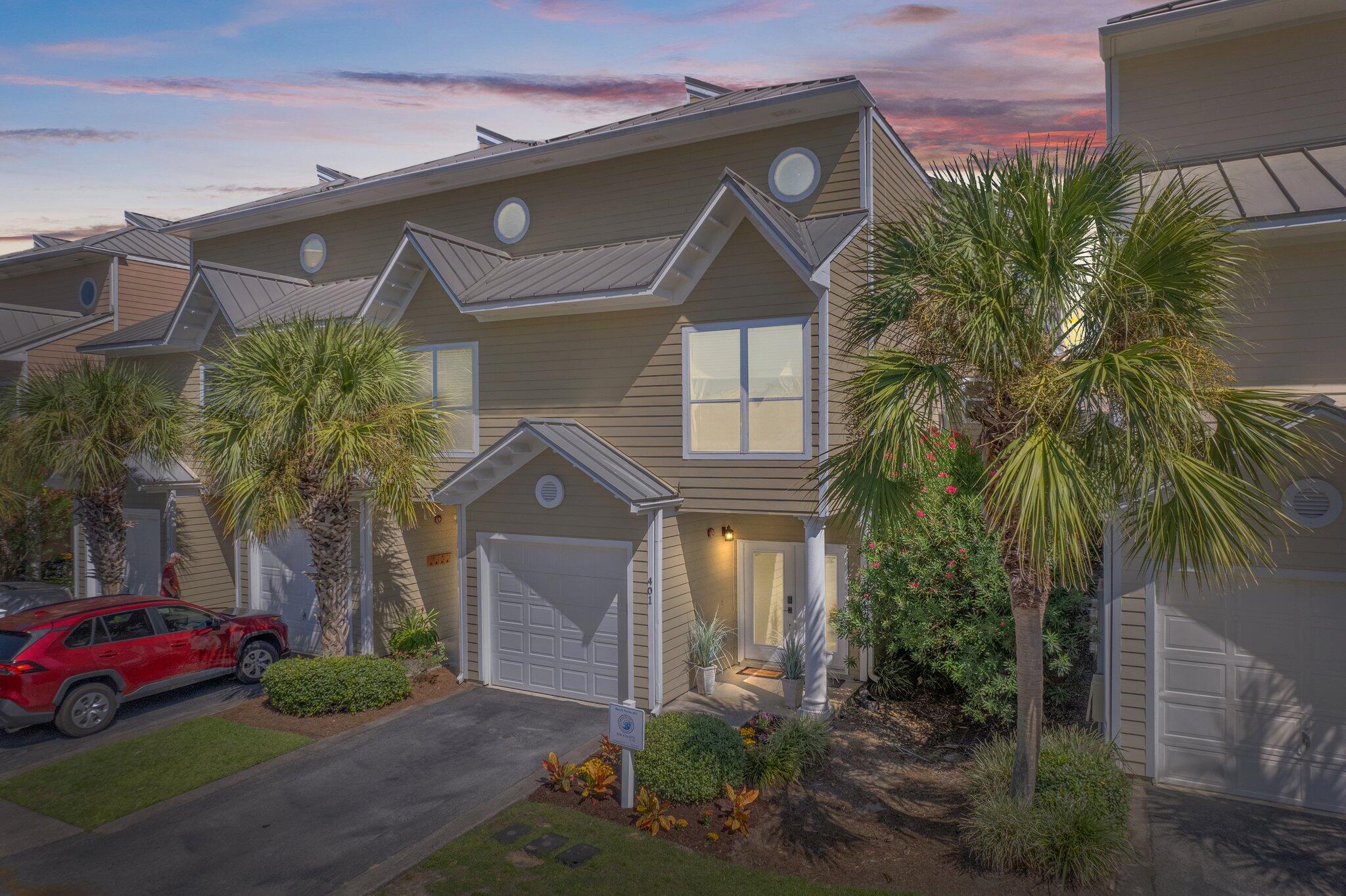 Over $100k in gross rents in 2025 and 2026. 

Beautifully updated 3BR/3BA townhome just steps from the beach in the desirable Beach Pointe community! This spacious 3-story unit features new carpet, fresh paint, Quartzite counters, luxury vinyl plank flooring, and recent appliances. The first floor includes a bedroom with en suite bath, laundry, and access to a private patio. The second level offers open living, dining, kitchen, a guest bedroom, and a balcony. The top floor is a private master suite with balcony, Gulf glimpses, and wet bar. Enjoy a one-car garage, heated community pool, and gated beach access. Sold furnished and rental ready--sleeps up to 8! Ideal for full-time living, a second home, or investment.