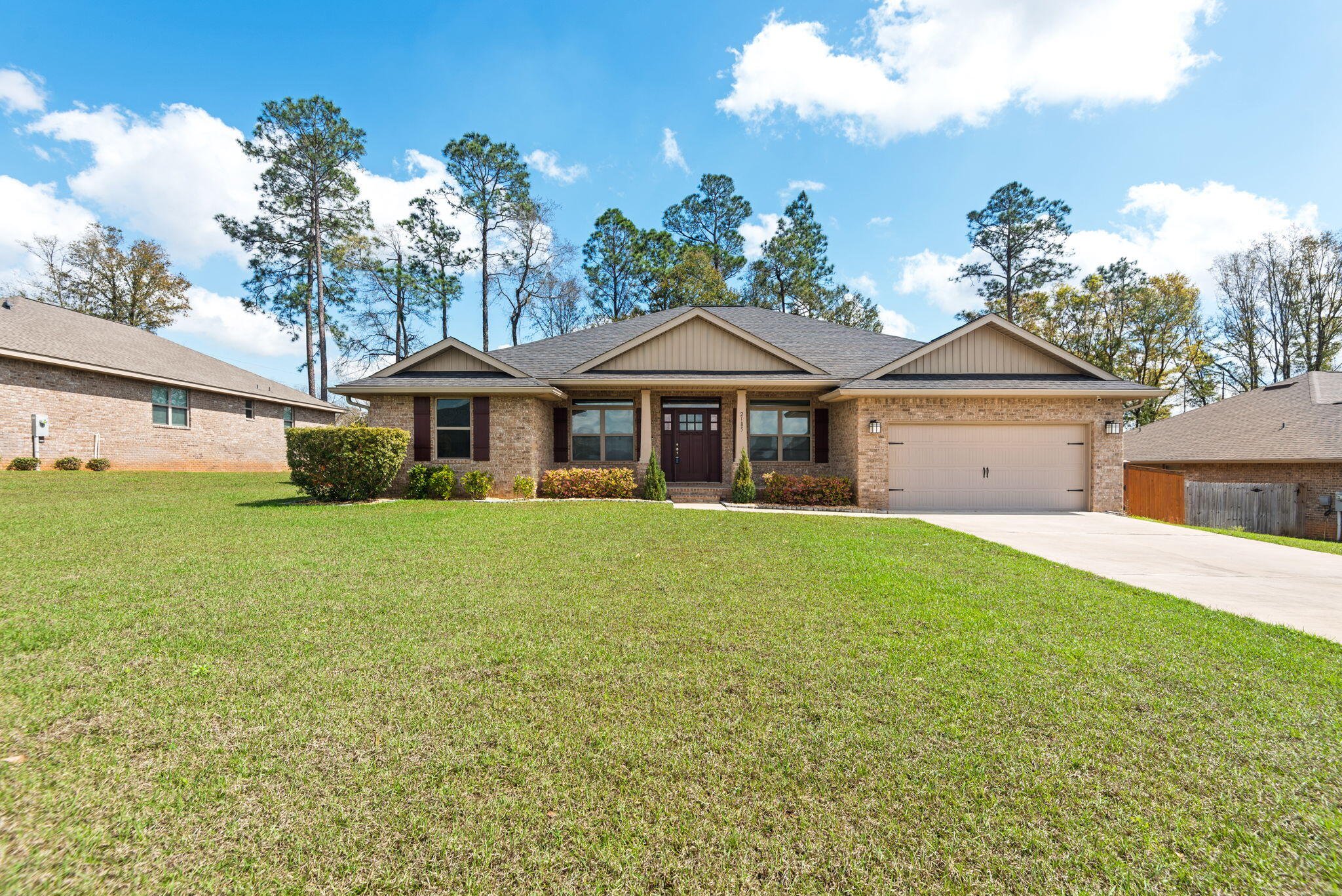 Property is currently under contract with a 72hr Kickout Clause. Our popular Craftsman 2022 floor plan offers 2,202 square feet of thoughtfully designed living space, featuring 4 bedrooms and 2 full bathrooms. ***Full interior paint completed April 2026*** This spacious layout includes a cozy breakfast nook just off the kitchen, as well as a formal dining room perfect for hosting special gatherings. The kitchen opens seamlessly into the large family room, creating a warm and inviting atmosphere ideal for everyday living and entertaining. A separate living room provides flexible space that can easily function as a home office, playroom, or additional sitting area to fit your needs. Enjoy outdoor living with both a generous covered front porch and a covered back porch. The back porch is conveniently accessible from the family room, the primary bedroom, and bedroom #4 -- making it especially functional for families with children or pets. This home is loaded with upgrades, including durable vinyl flooring throughout all rooms and granite countertops in both the kitchen and bathrooms. The spacious primary suite features a luxurious bath with a separate shower and a relaxing garden tub, complemented by a window above for beautiful natural light. Additional exterior enhancements include four-sided brick construction, professional landscaping, a full irrigation system, gutters, and a private backyard enclosed by a privacy fence with attached pest and wildlife control fencing. For added security and peace of mind, the home is equipped with a full alarm system, including front and back cameras, a Ring doorbell, and sensors on all windows and doors. Motion-activated flood lights in the backyard provide extra visibility and security at night.