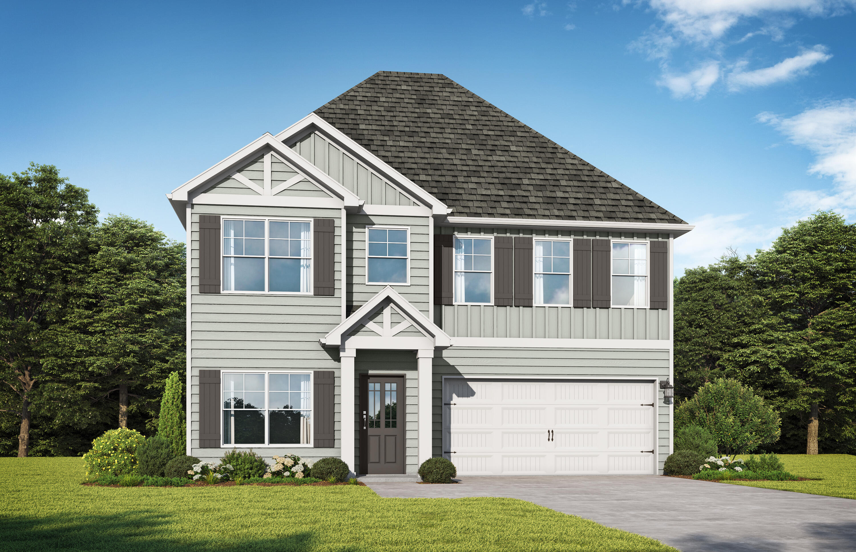Welcome to a home designed for contemporary versatility. The Valenta floor plan masterfully balances expansive social spaces with secluded private retreats. Lower level main living areas feature luxury plank flooring, effortlessly connecting a gourmet kitchen with premium quartz countertops, sunlit breakfast nook, grand family room, formal dining, and guest suite. Step outside to a covered patio ideal for outdoor living and entertaining. Upstairs, a versatile central loft anchors three bedrooms and an indulgent primary suite with dual vanities, a deep soaking tub, and tile spa-like shower. Visuals feature a similar home for inspiration.